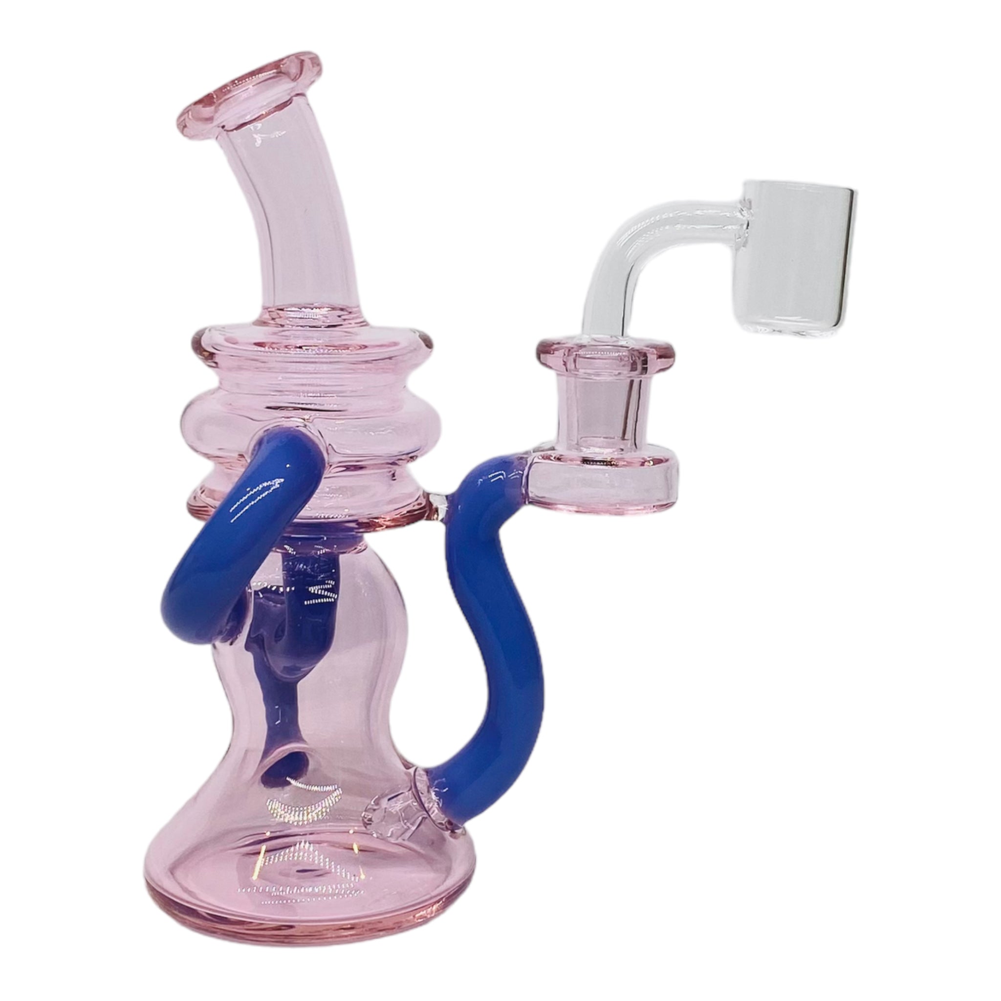 Pink And Purple Tubing Klein Recycler Dab Rig