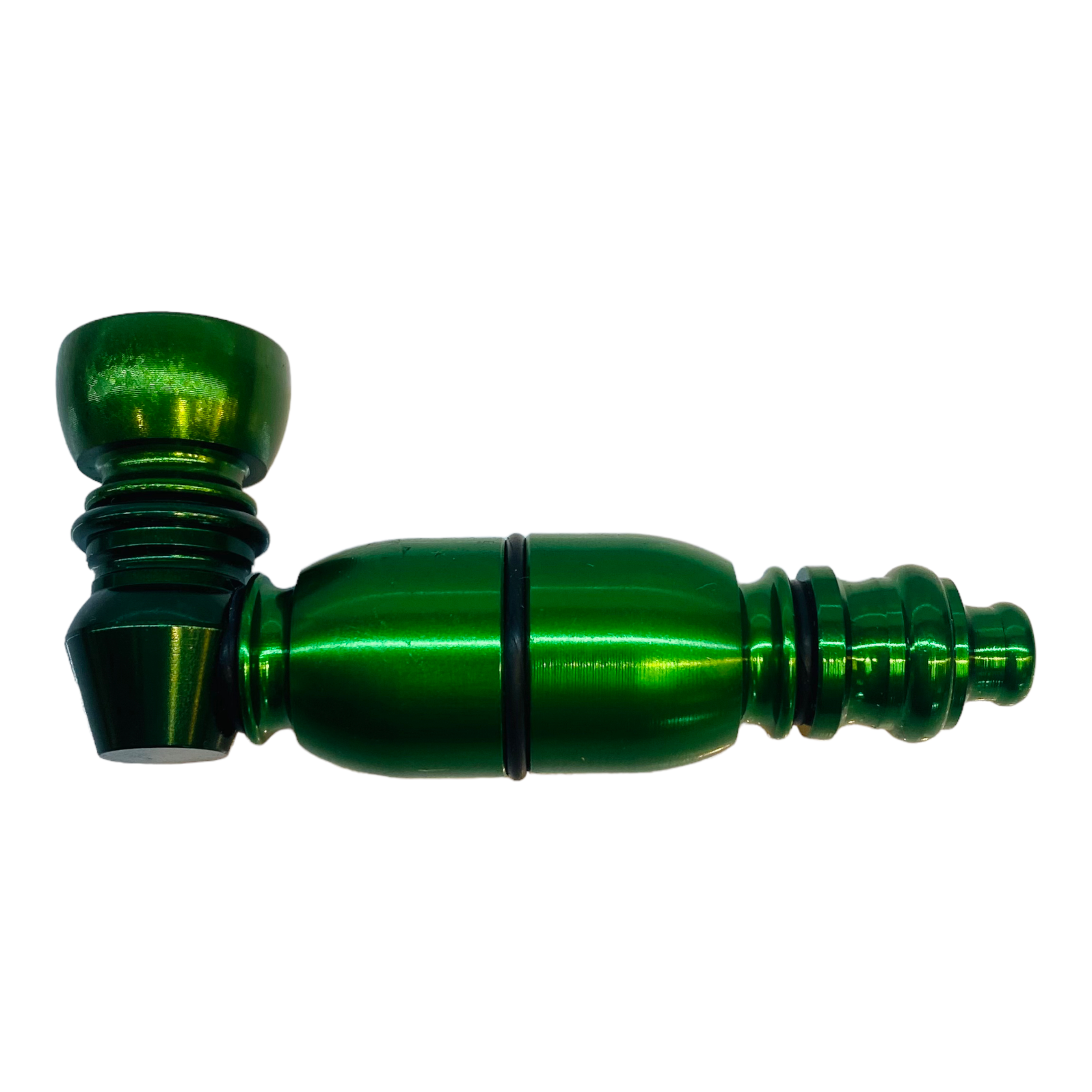 green Anodized Zinc Aluminum Large Chamber Hand Pipe