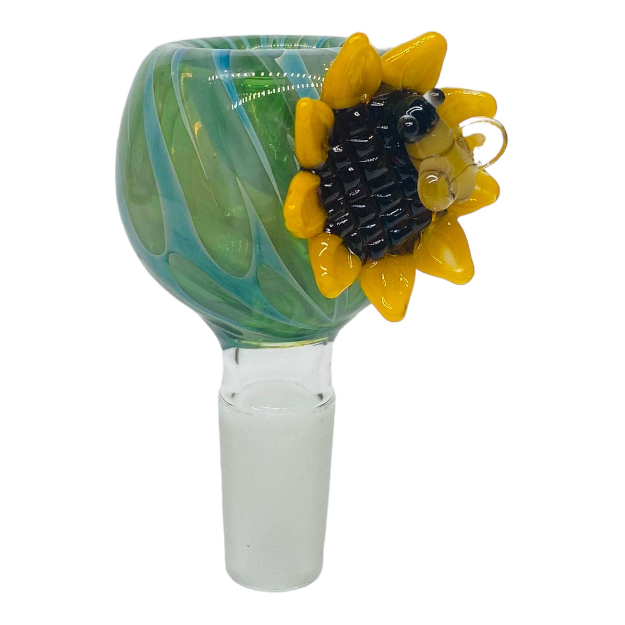 Apollo Glass - Perching Sunflower Garden With Bees Glass Bong