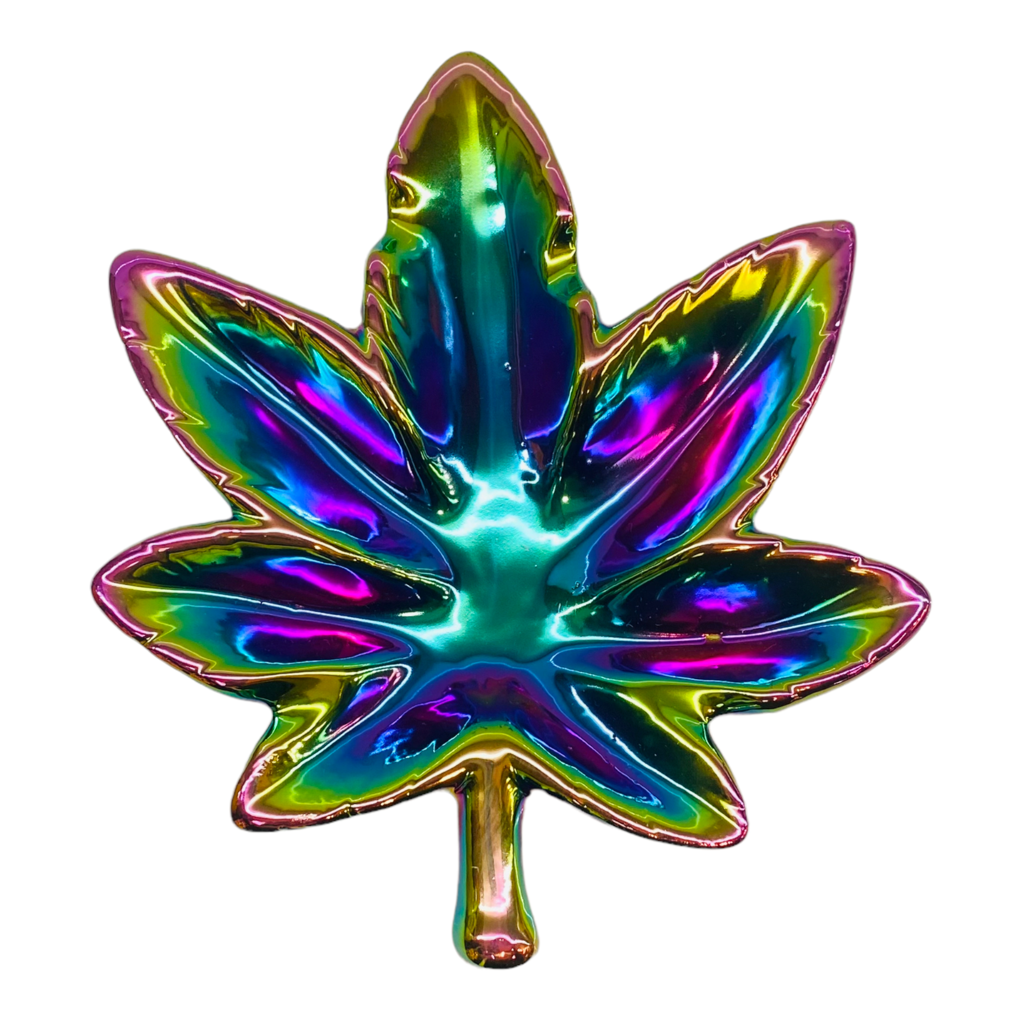 Rainbow Weed Leaf Ashtray