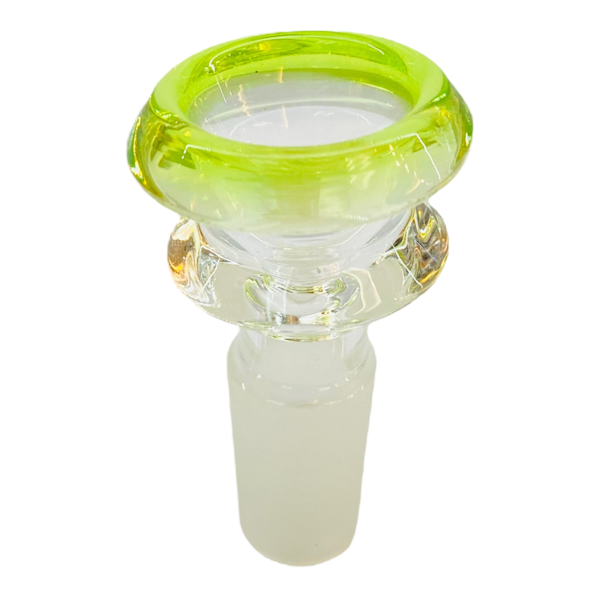 14mm Flower Bowl - Double Edge Bong Bowl Piece - Slime Green