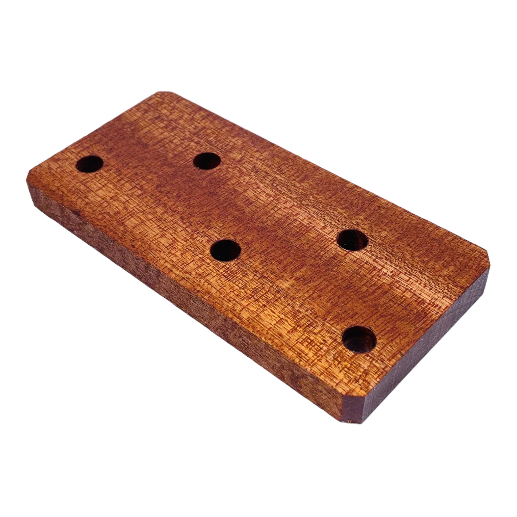 5 Hole Wood Display Stand Holder For 10mm Bong Bowl Pieces Or Quartz Bangers - Mahogany