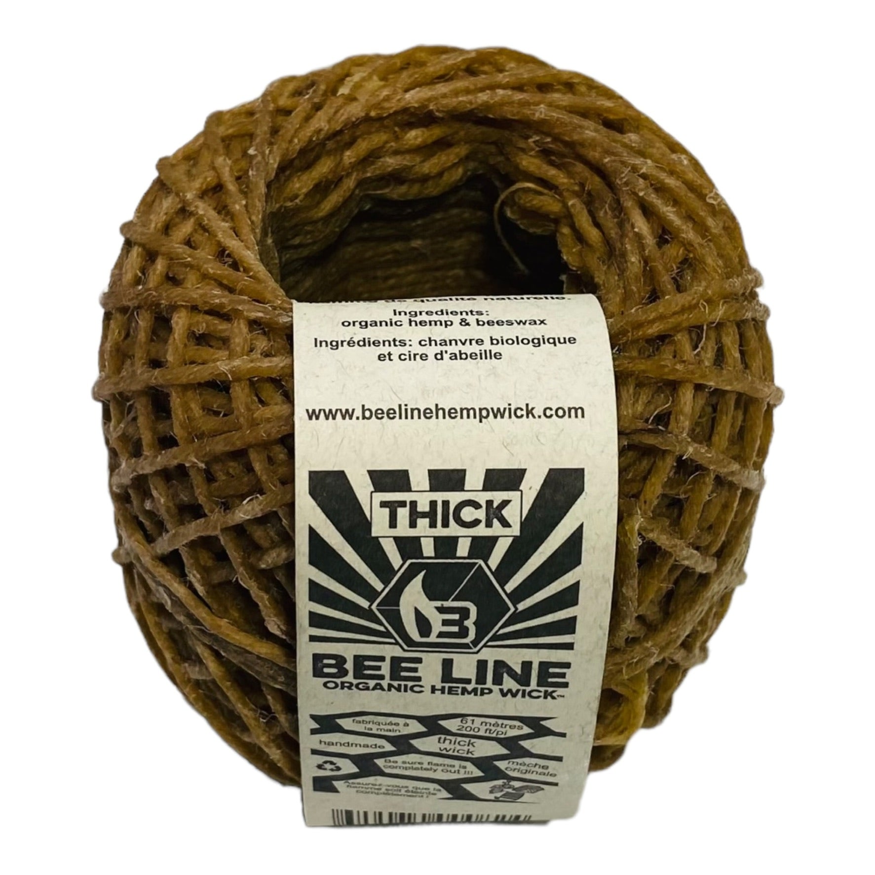 Beeline Hemp Wick - Thick Wick Spool