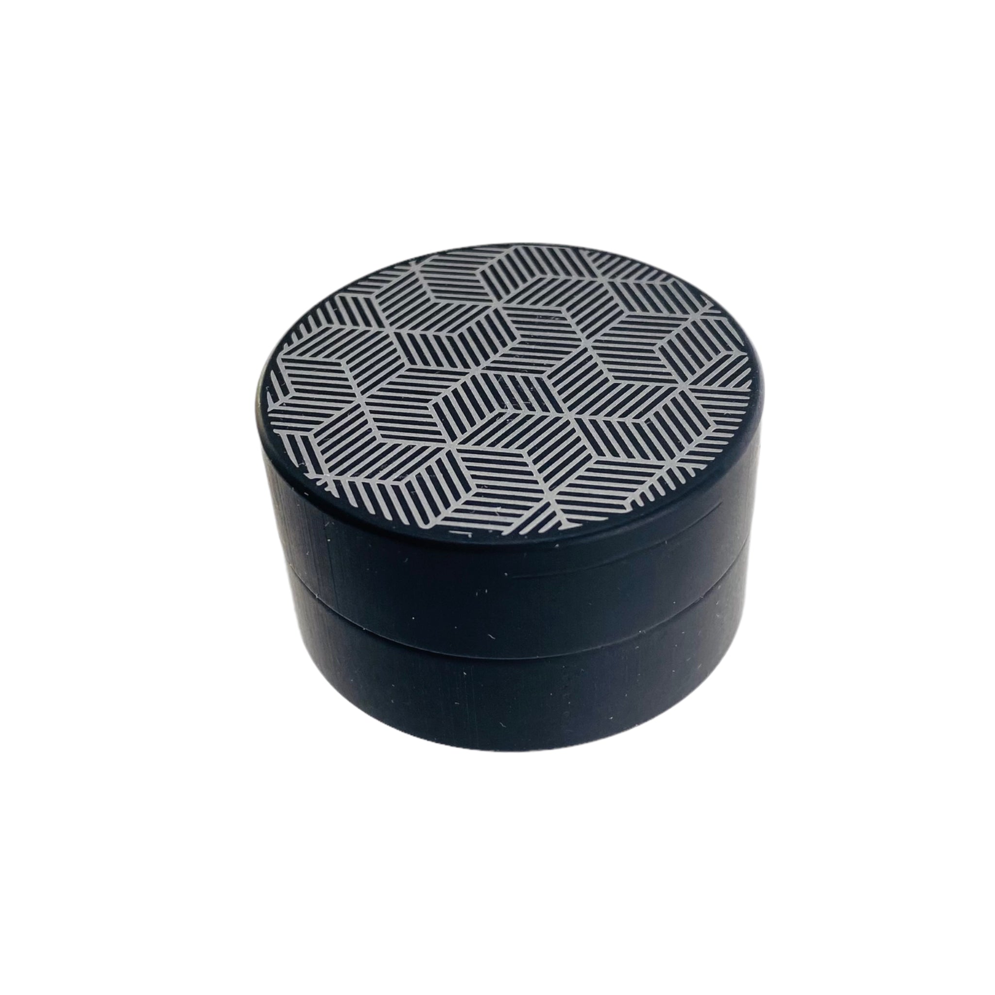 Tahoe Grinders Black Anodized Aluminum Small Two Piece Weed Grinder With Sacred Geometry