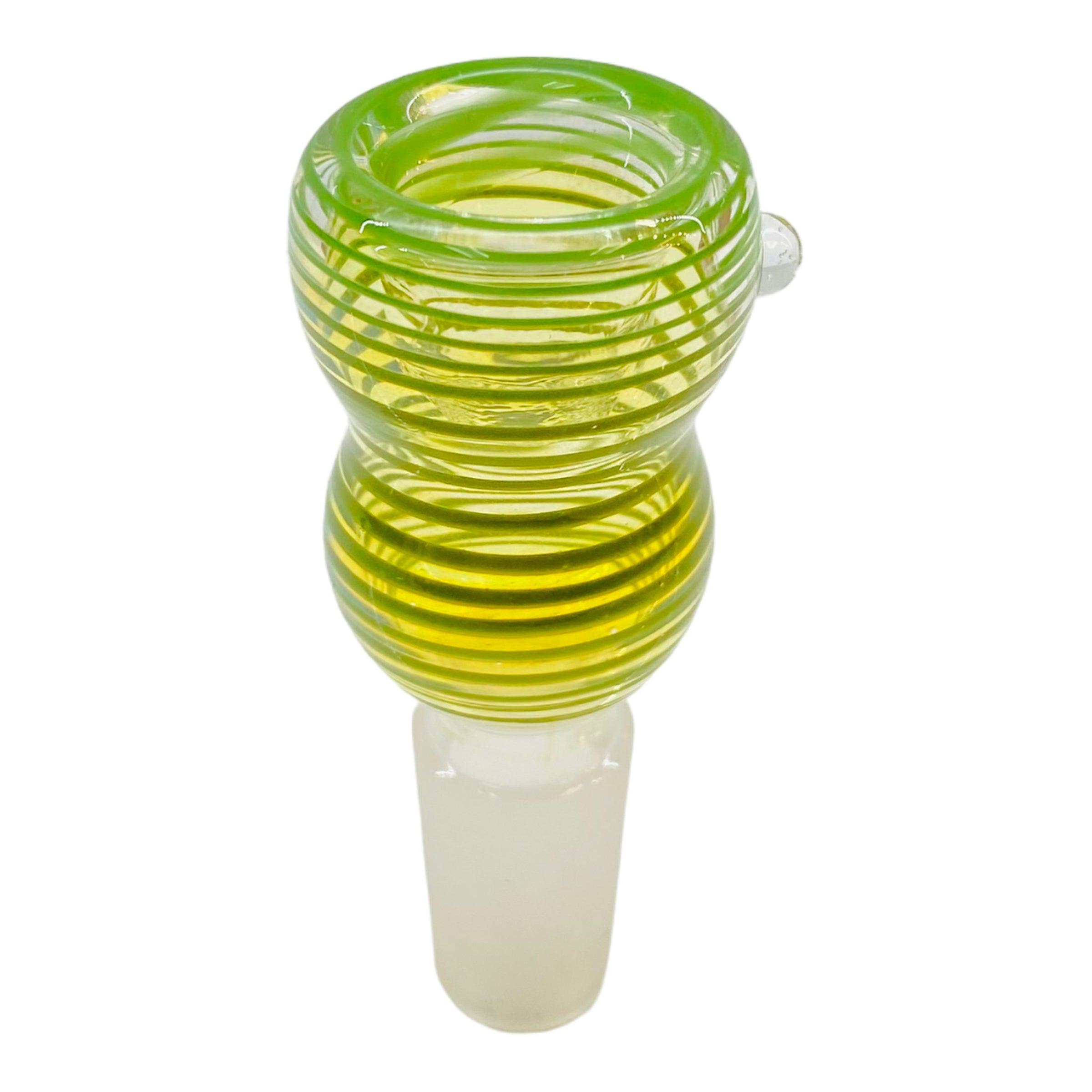 14mm Flower Bowl - Tall Color Bubble Twist Bong Bowl - Green