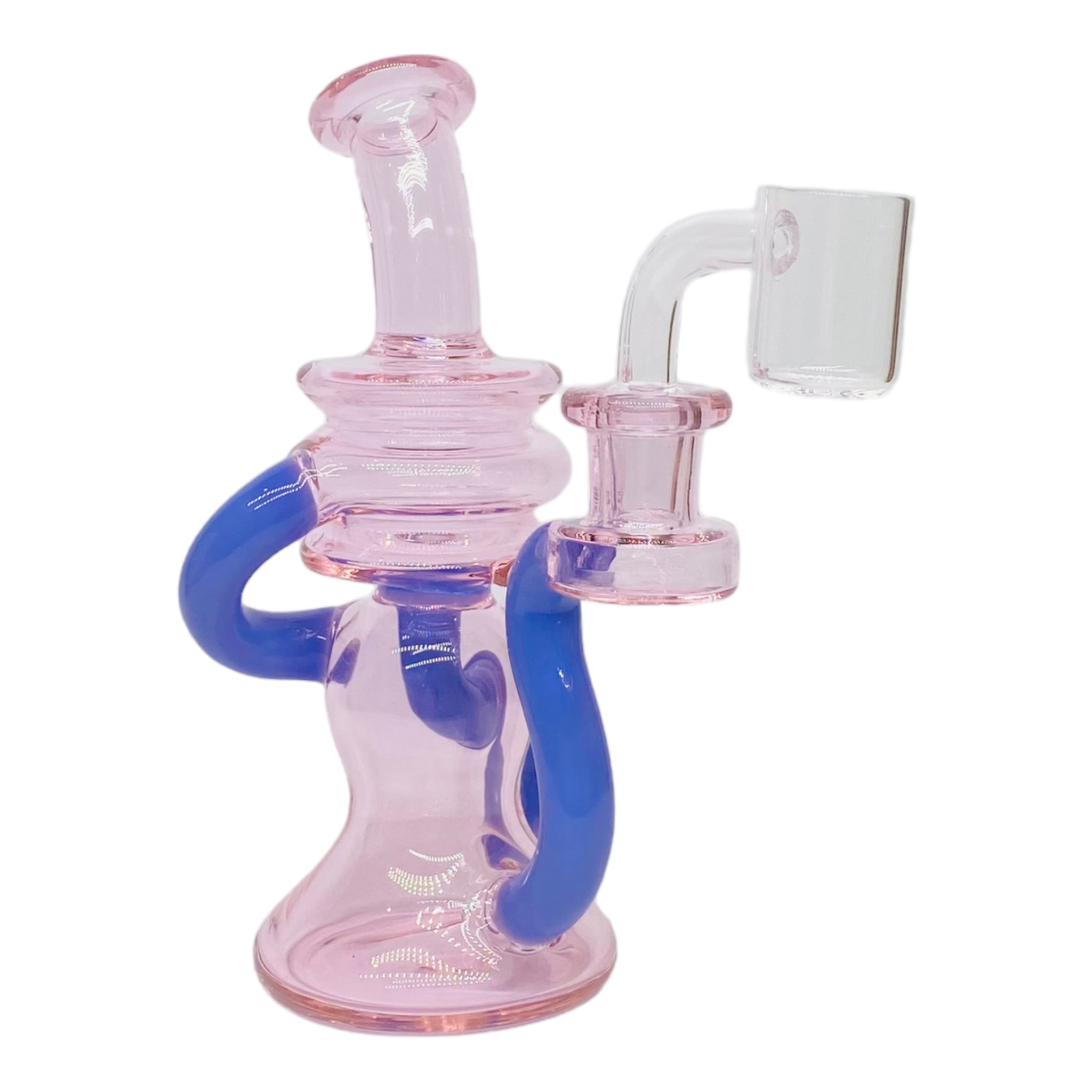Pink And Purple Tubing Klein Recycler Dab Rig