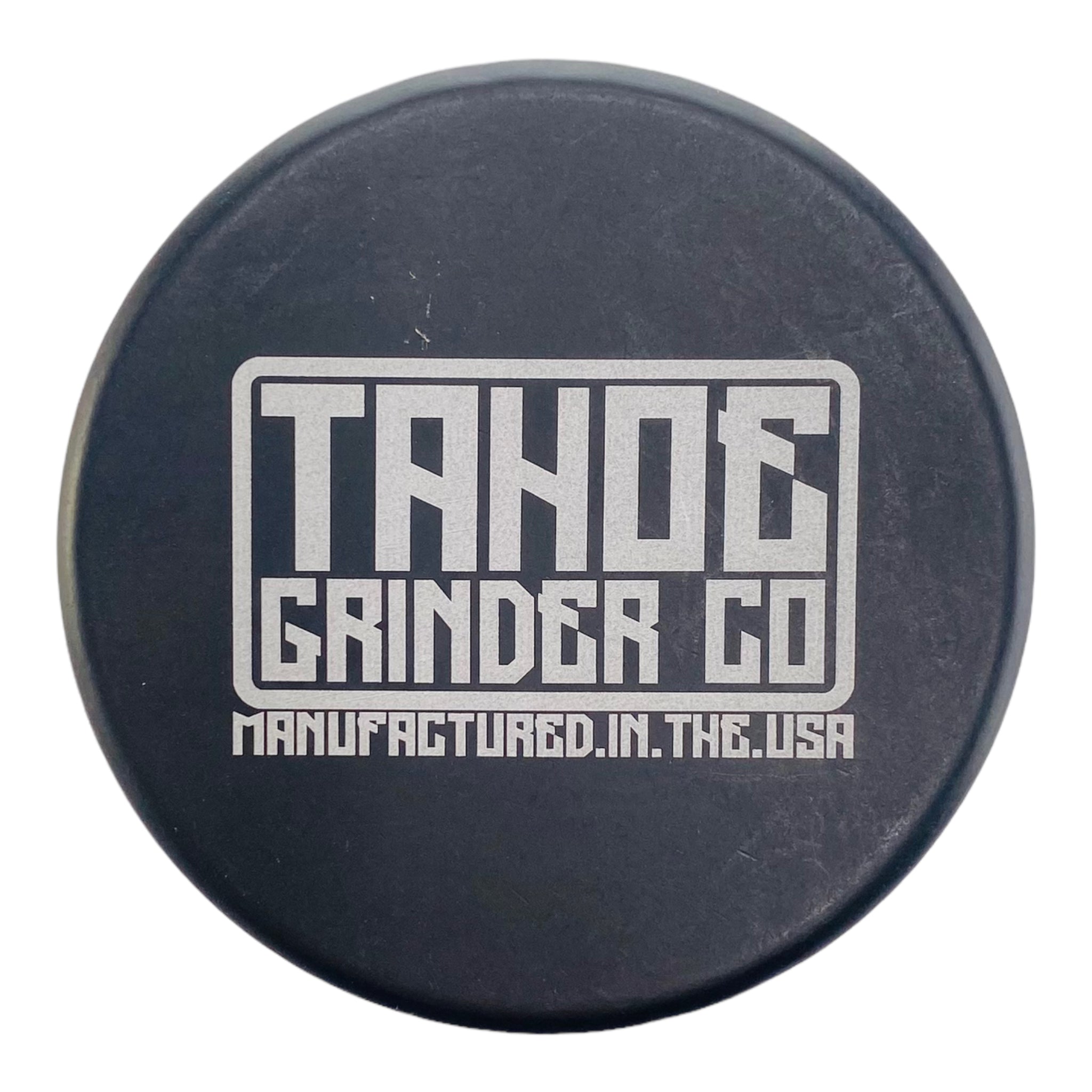 Tahoe Grinders - Black Anodized Aluminum Large Two Piece Herb Grinder With Flowers And Stars