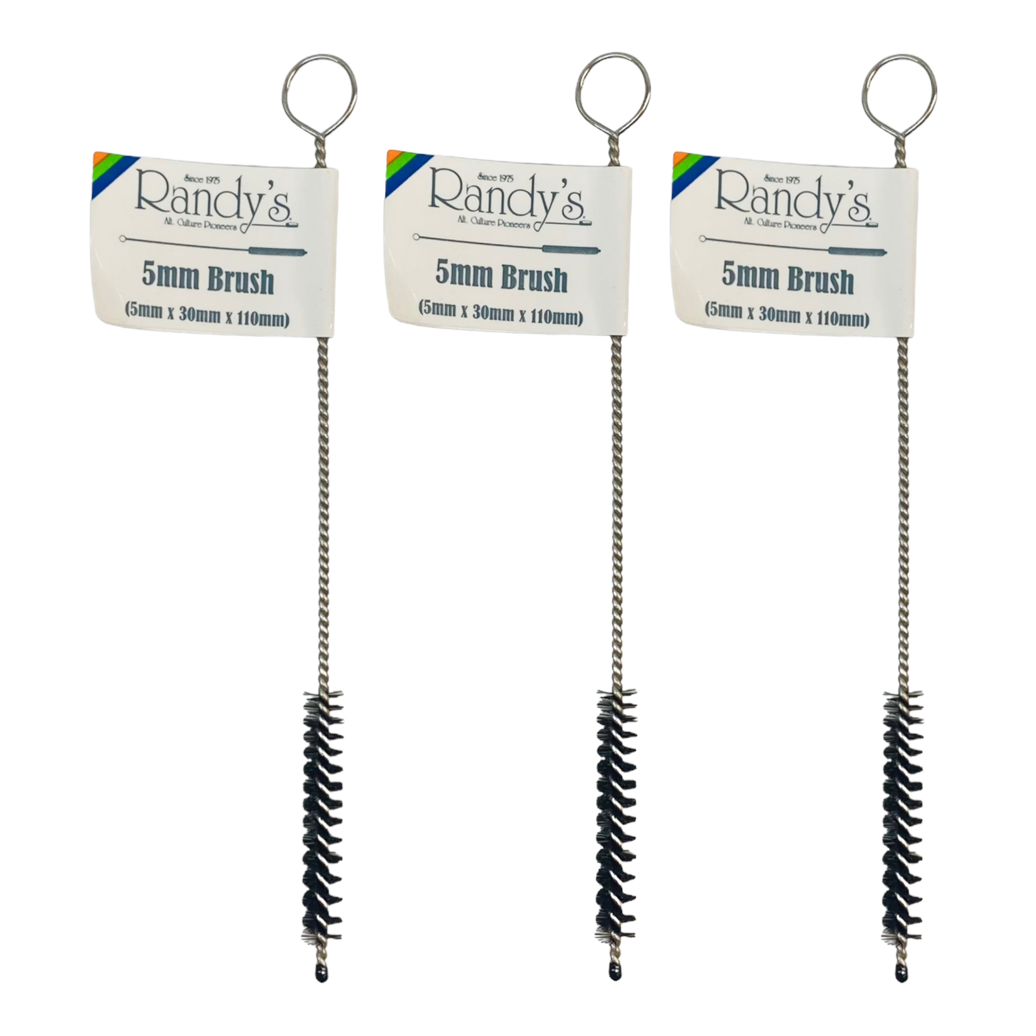 Randy's Reusable 5mm Bong Cleaning Brush 3ct
