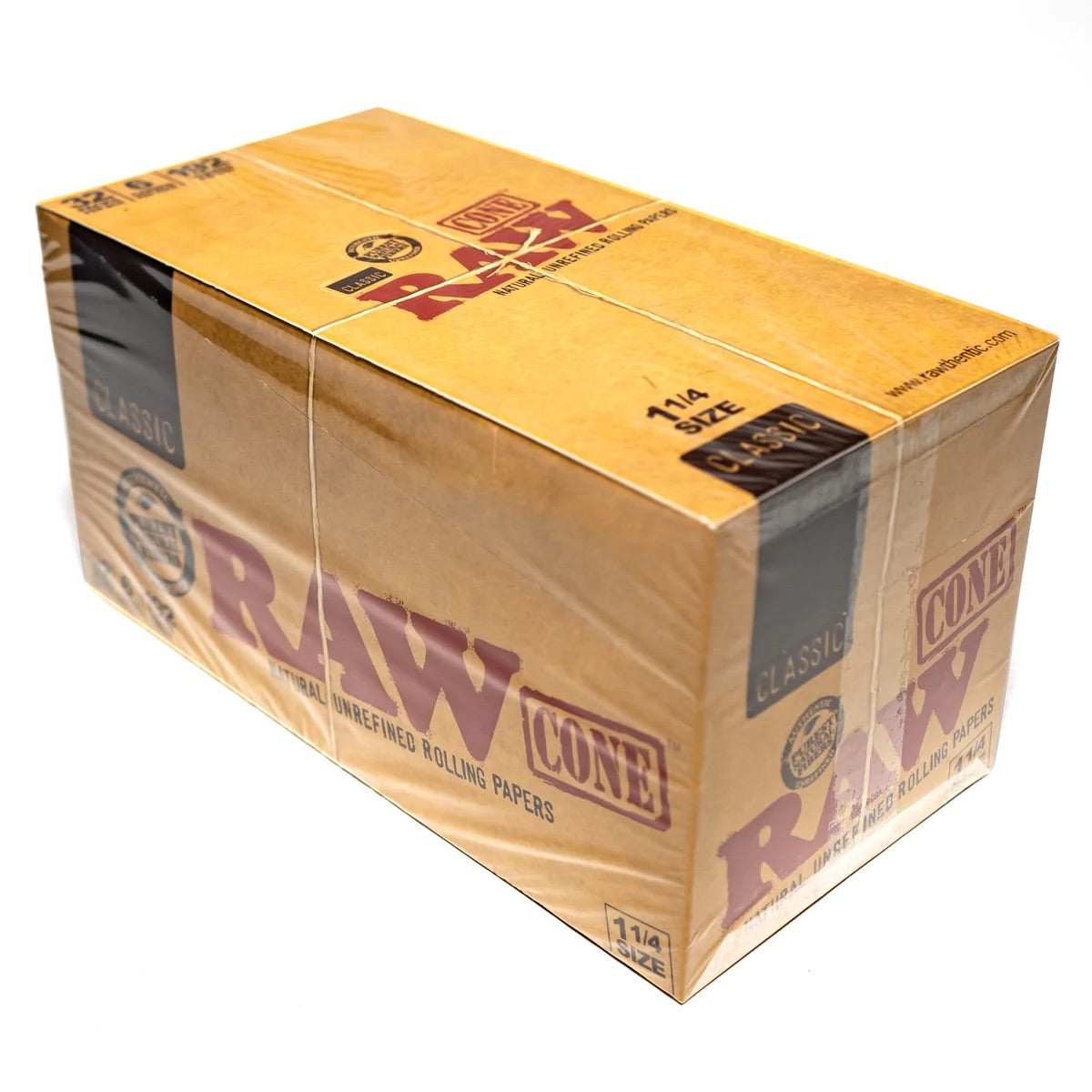 RAW - BOX Of Classic 1.25 Cones - 32 Pack Box