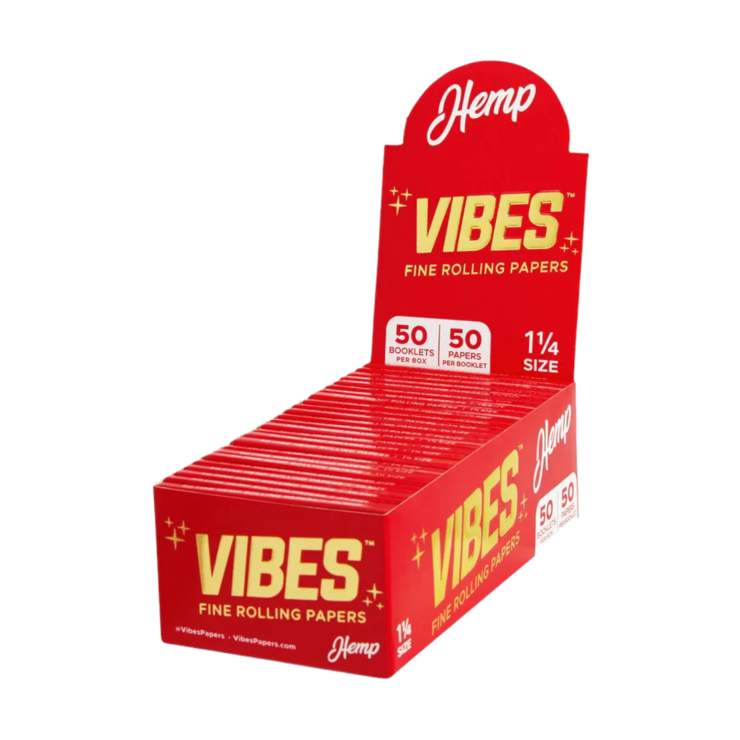 VIBES - BOX Of Hemp 1.25 Papers - 50 Pack Box
