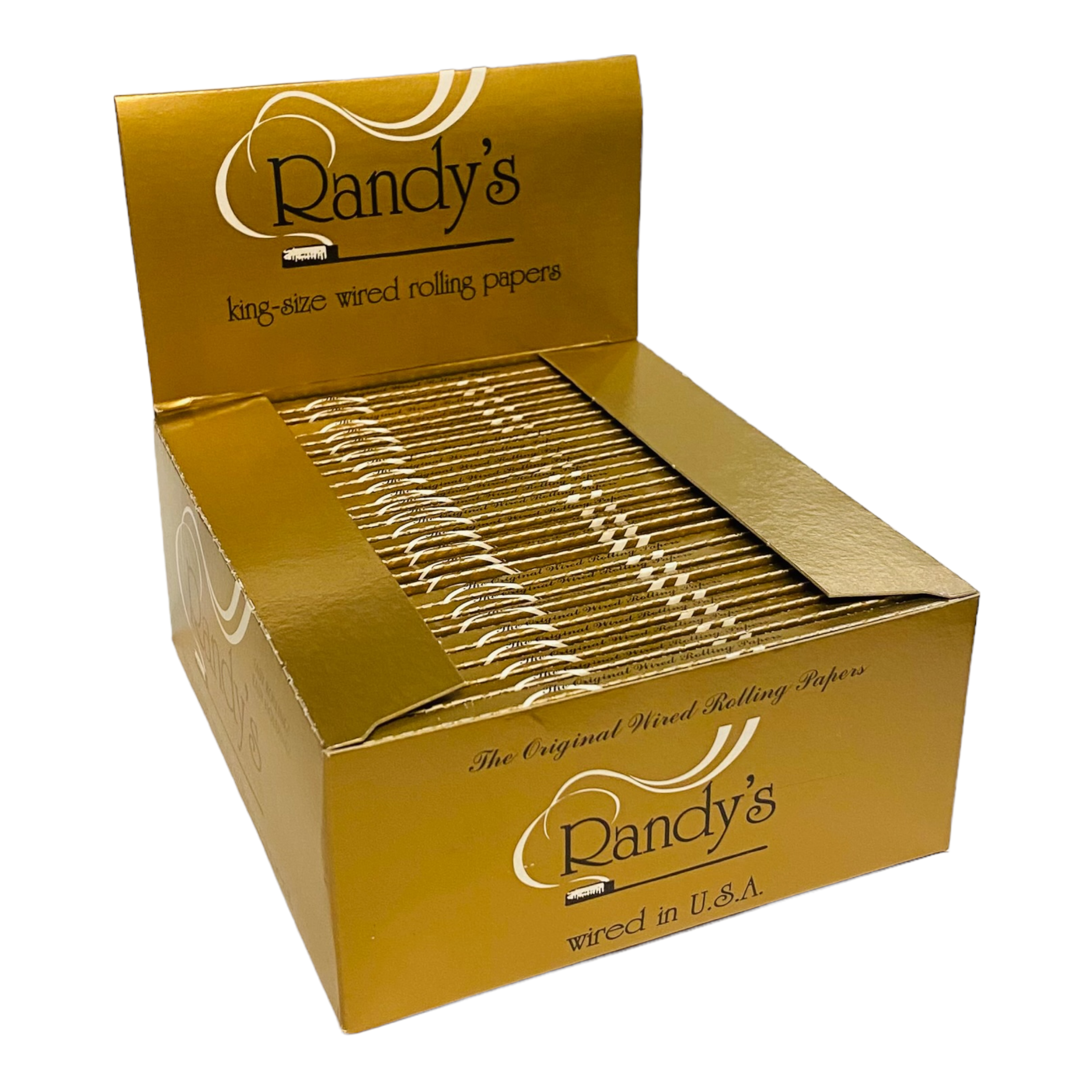 Randy's - BOX Of King Size Wired Rolling Papers - 25 Pack Box
