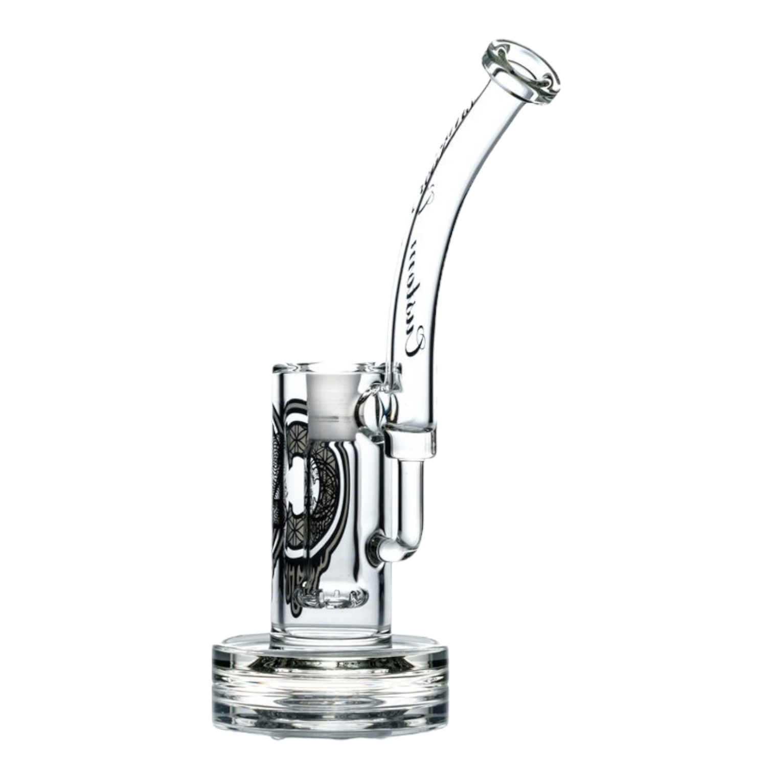 Small Clear Bubbler Water Pipe Made By C2 Custom Creations.