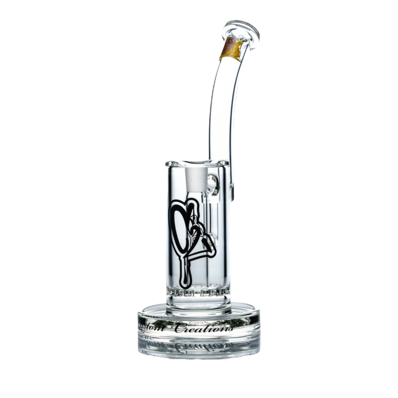 Single Ratchet Perc Tall Clear Bubbler Water Pipe Made By C2 Custom Creations