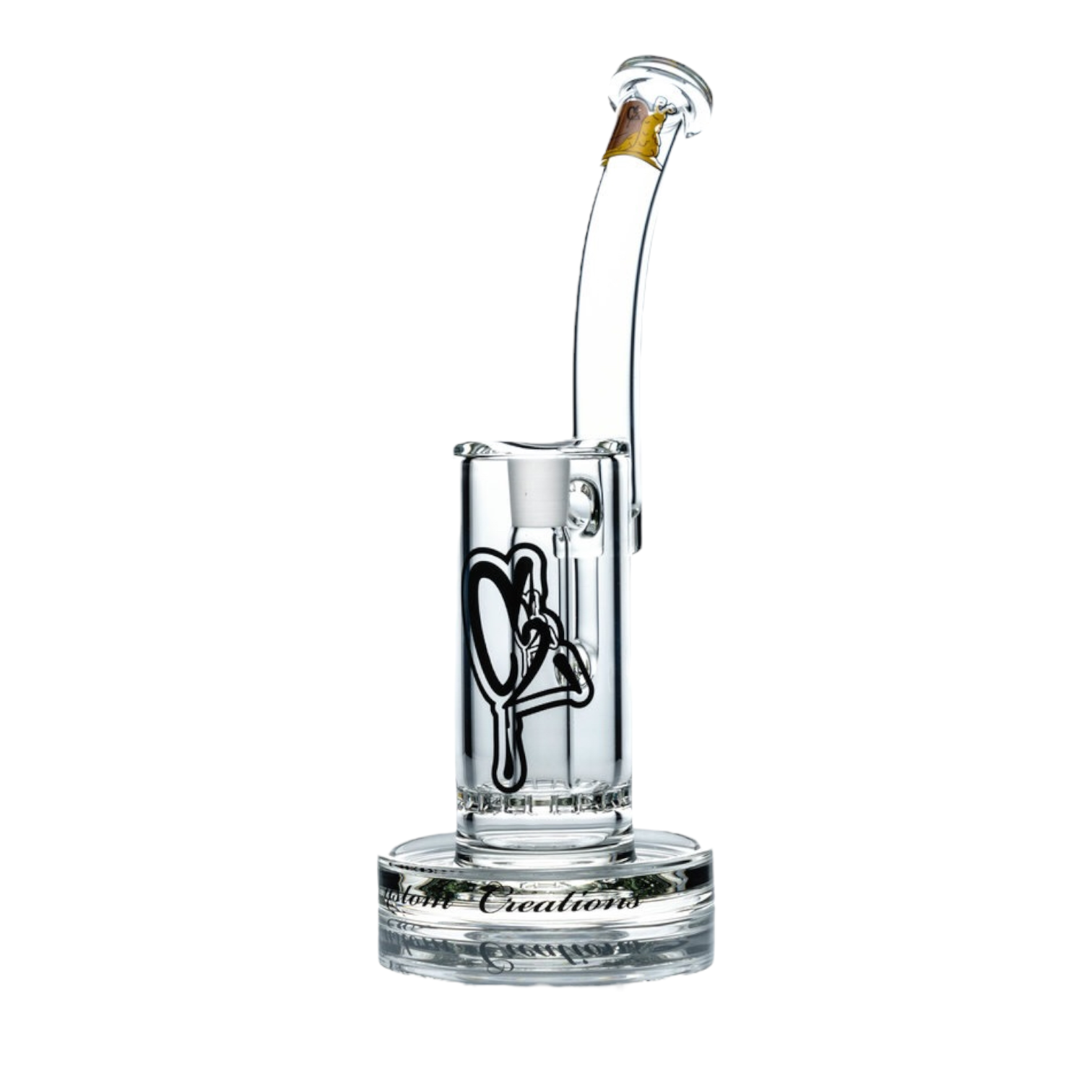 Single Ratchet Perc Tall Clear Bubbler Water Pipe Made By C2 Custom Creations 