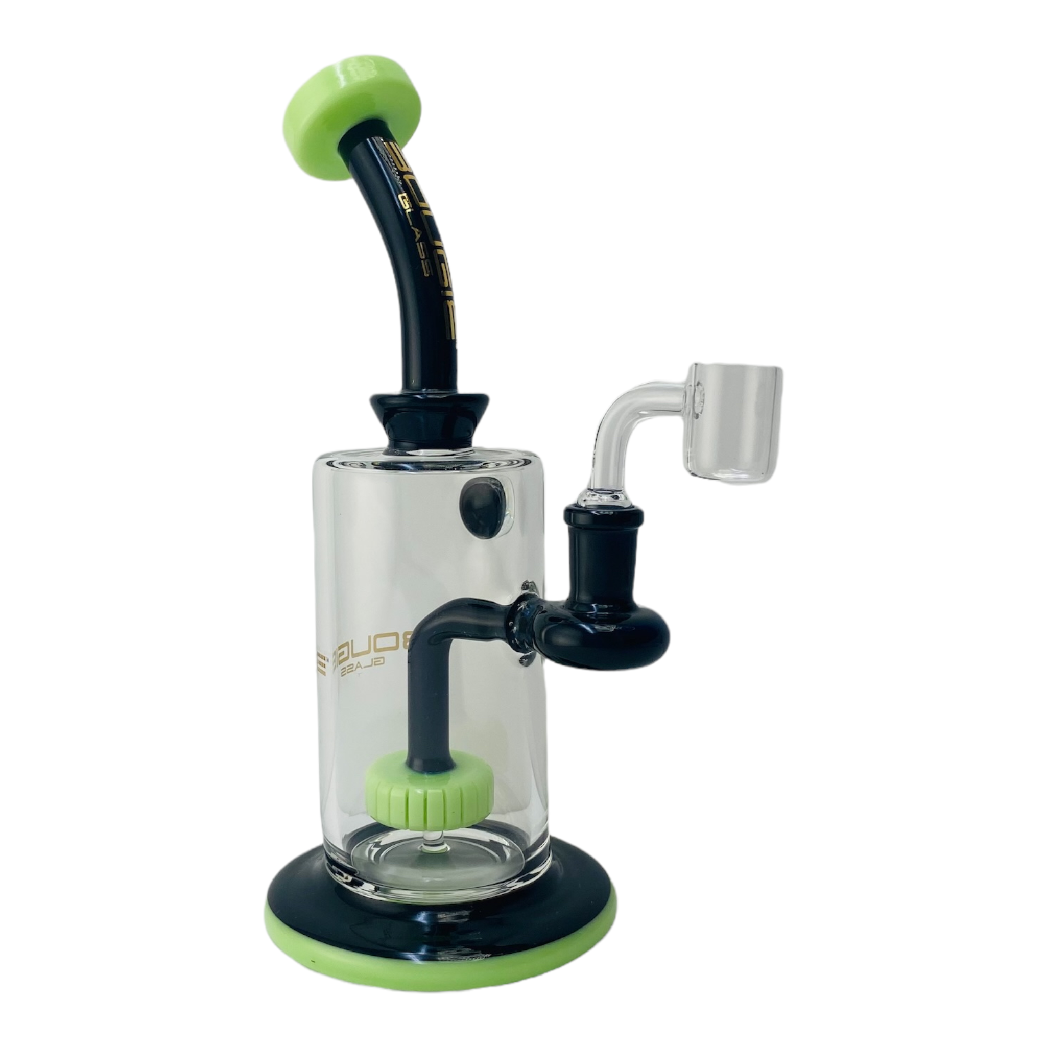 Bougie Glass Dab Rig - Black And Slyme
