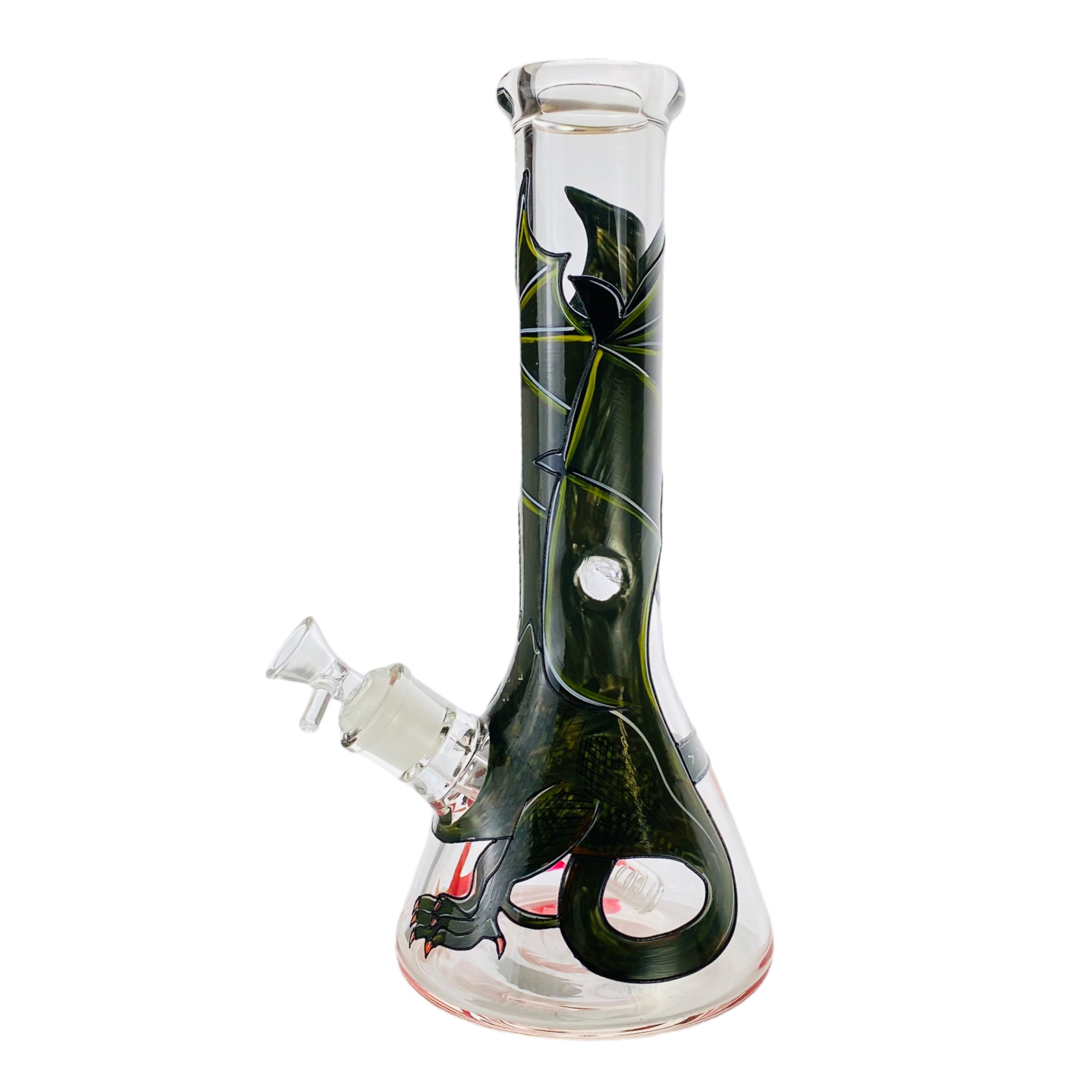 12 Inch Dragon Bong - Large Dragon Breathing Fire - Beaker Bong