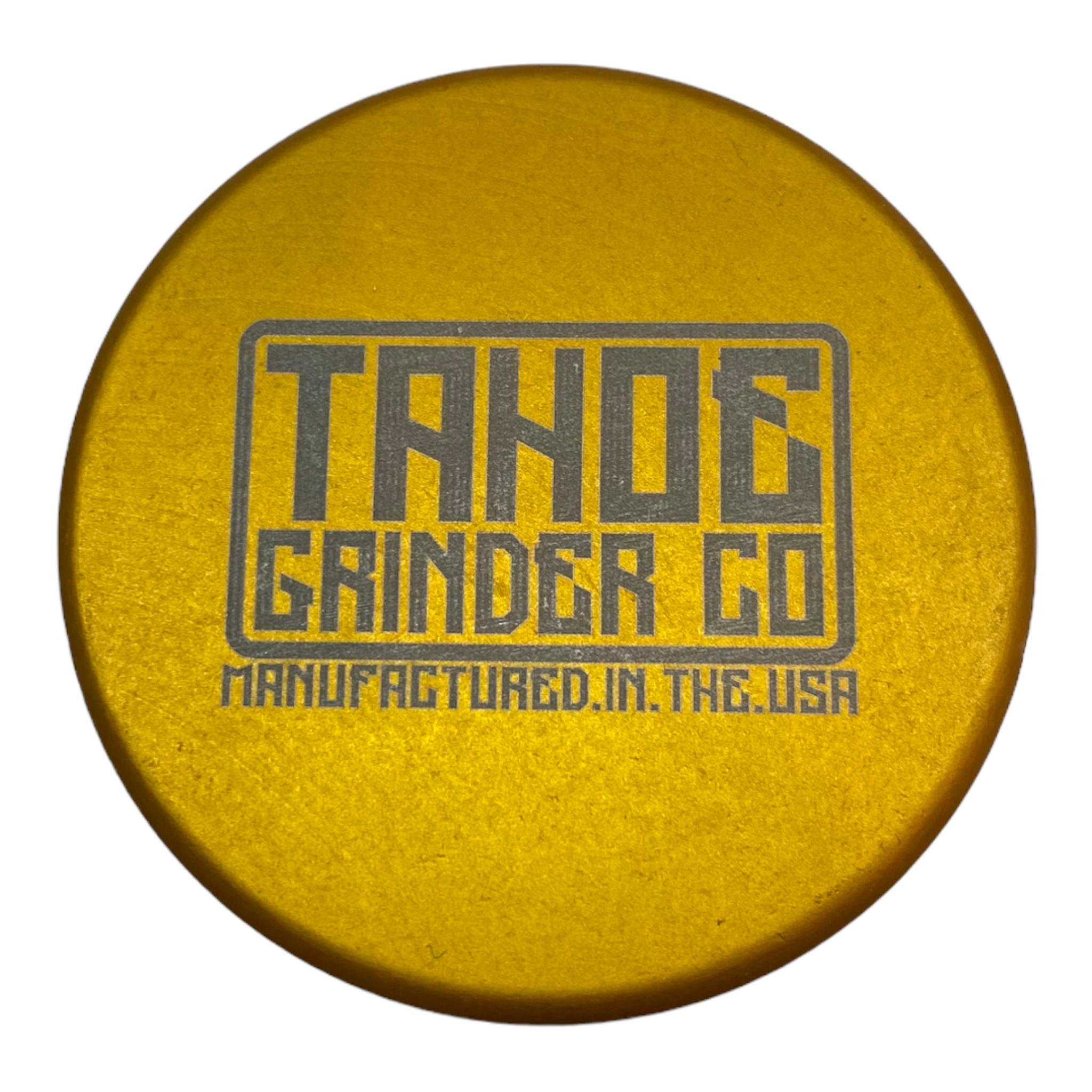 Tahoe Grinders - Gold Anodized Aluminum Large Two Piece Herb Grinder With Owl Face