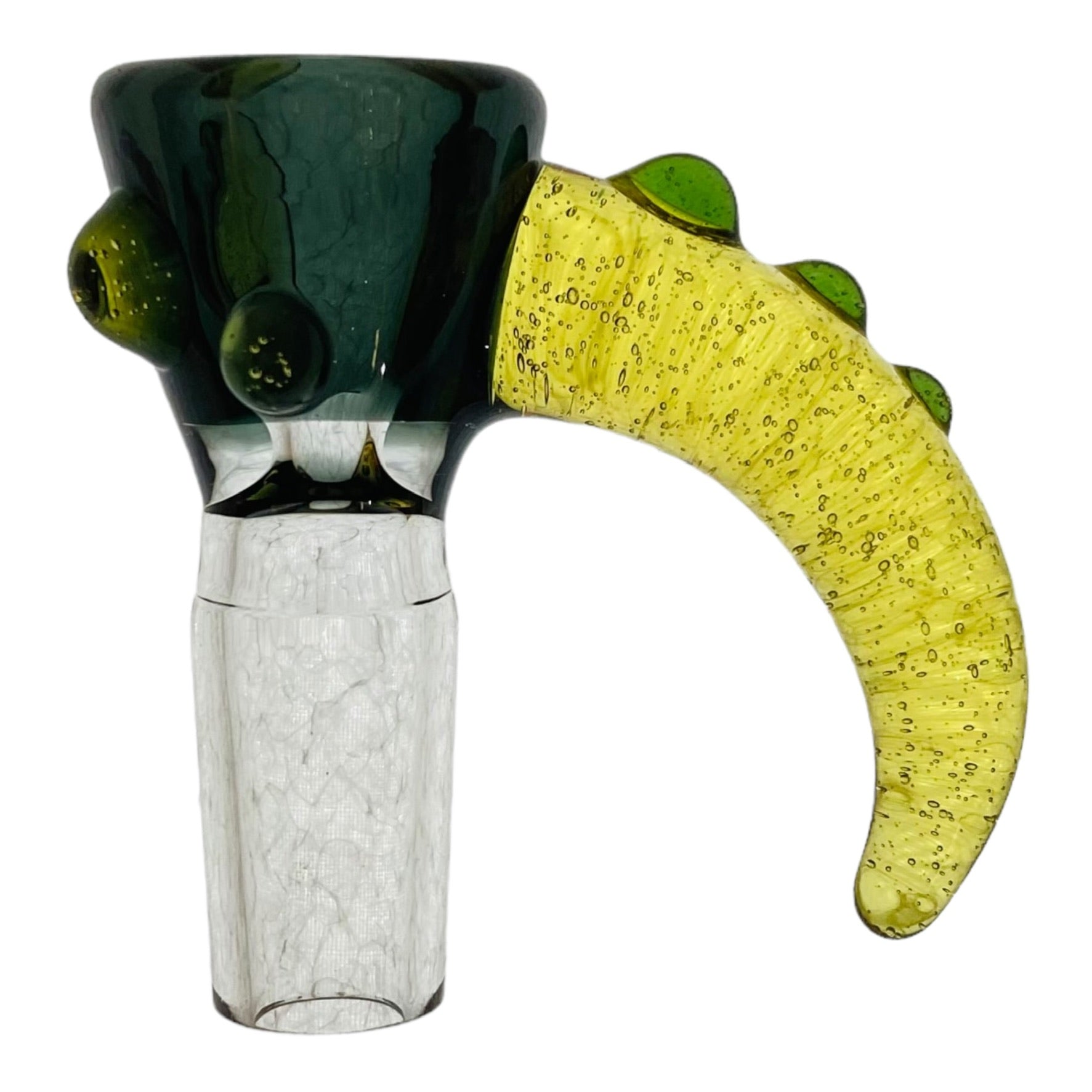 Arko Glass - 14mm Bowl Shadow Black With CFL Green-Pink Handle