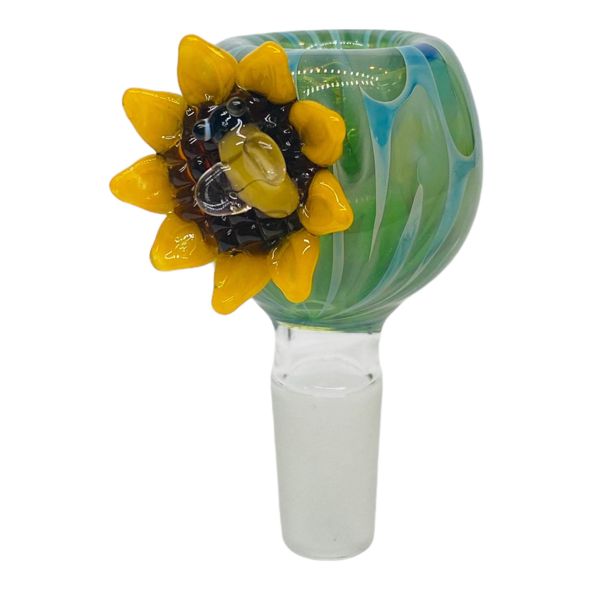 14mm bowl with sunflower and honey bee