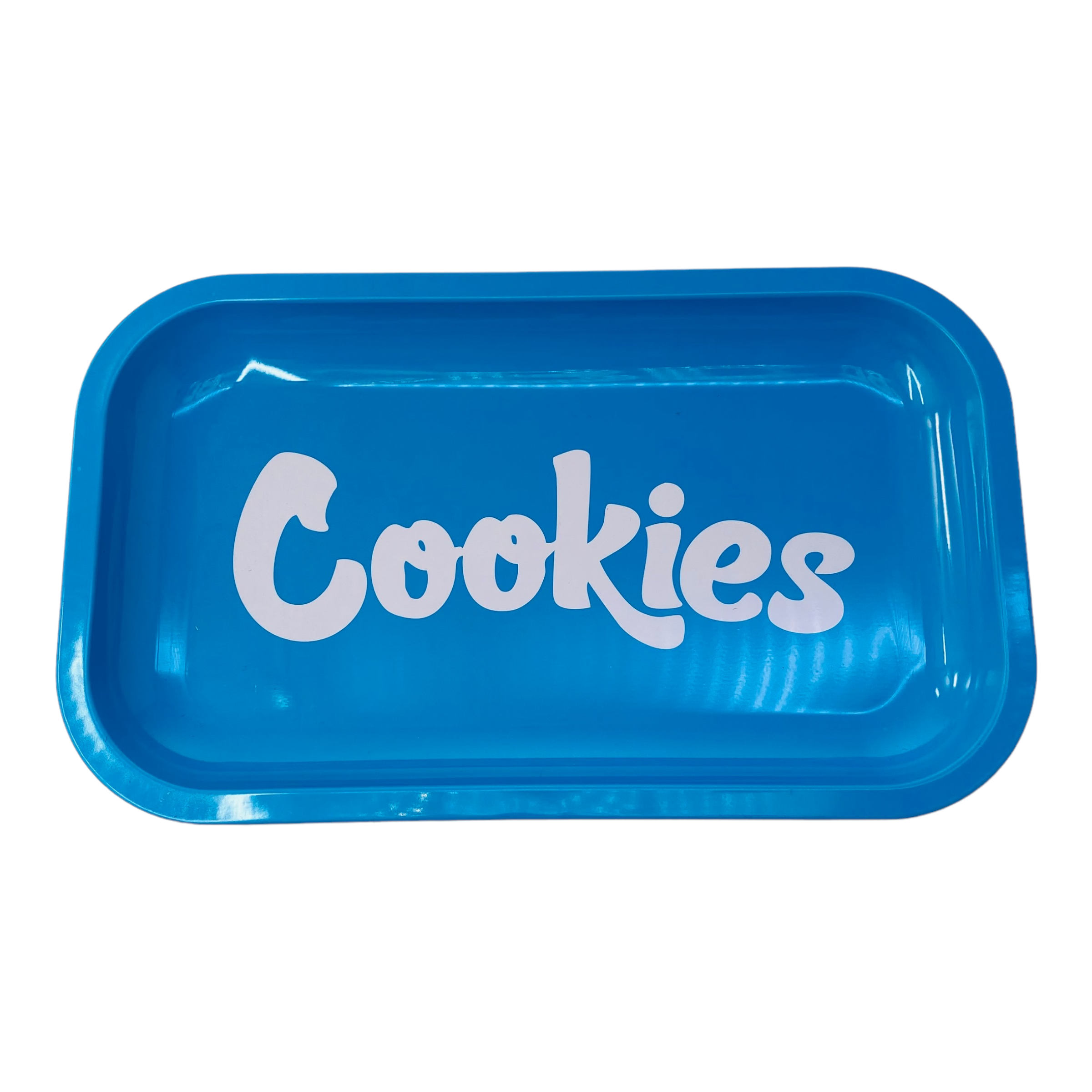 Cookies Blue Metal Rolling Tray Medium