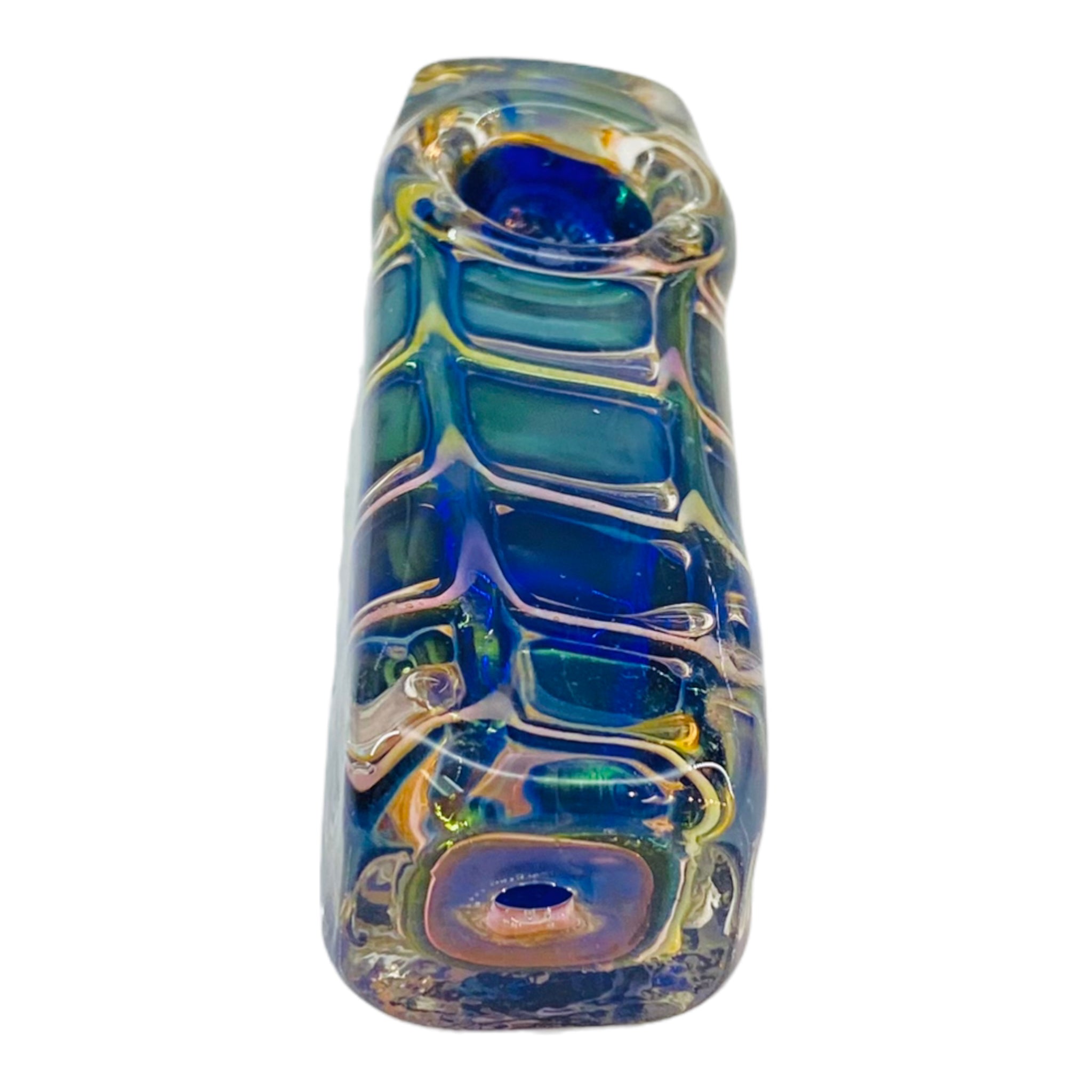 close up of rectangle glass pipe