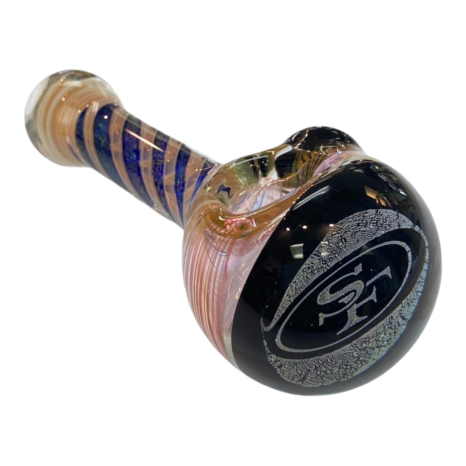 Talent Glass Works - Fume And Color Coil With SF Dichro End - Glass Hand Pipe