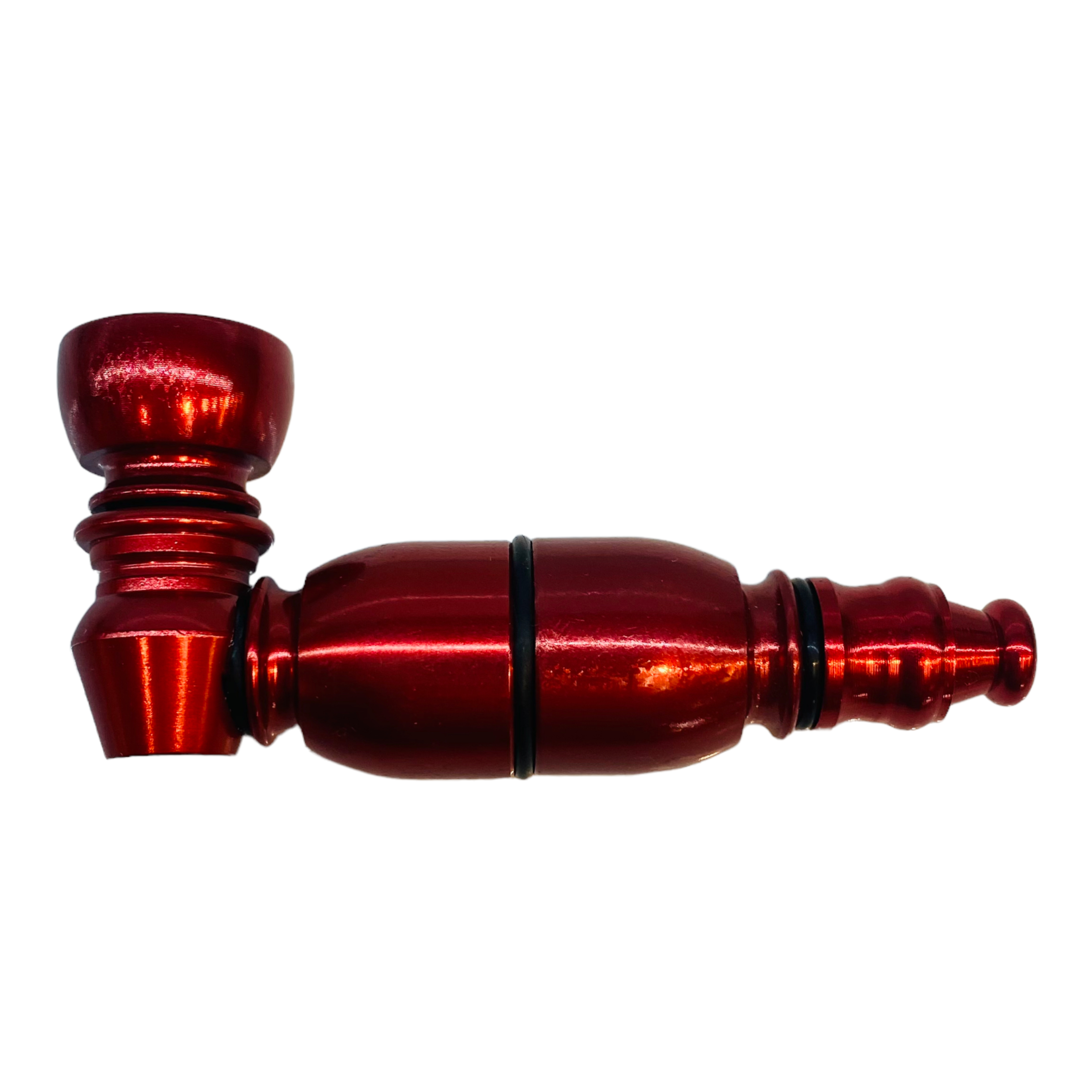 red Anodized Zinc Aluminum Large Chamber Hand Pipe