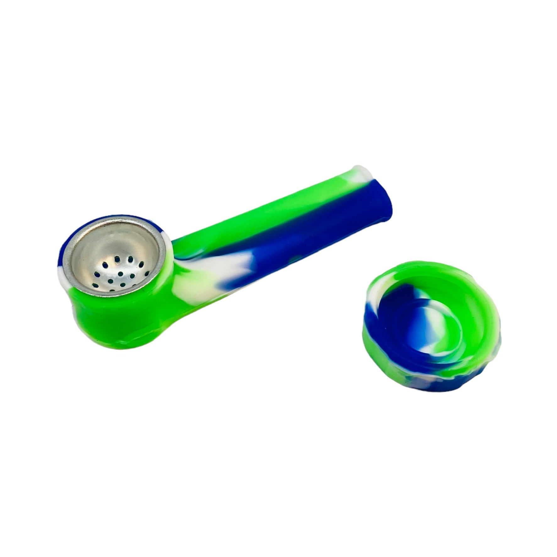 Small Silicone Hand Pipe With Metal Bowl
