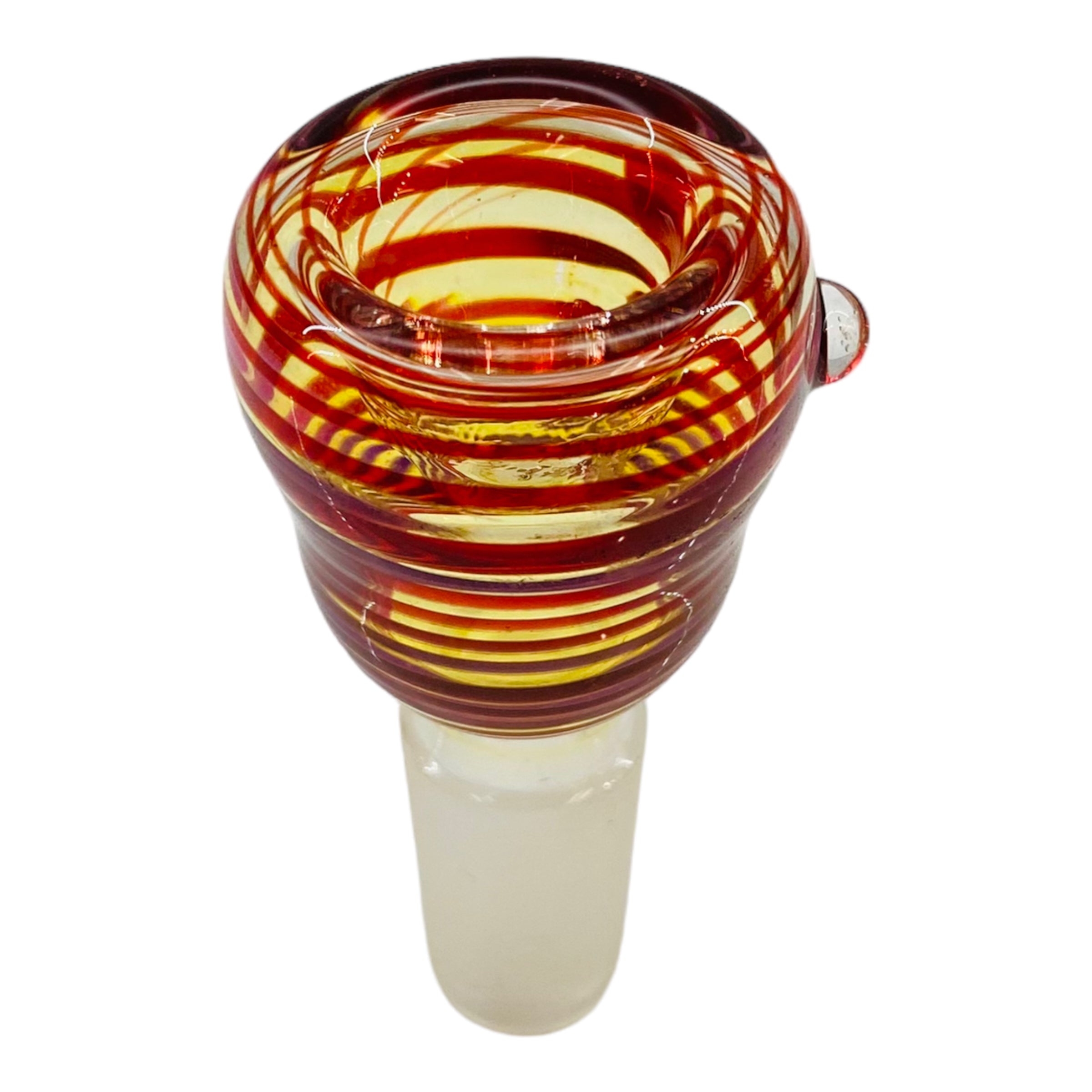 14mm Flower Bowl - Tall Color Bubble Twist Bong Bowl - Red