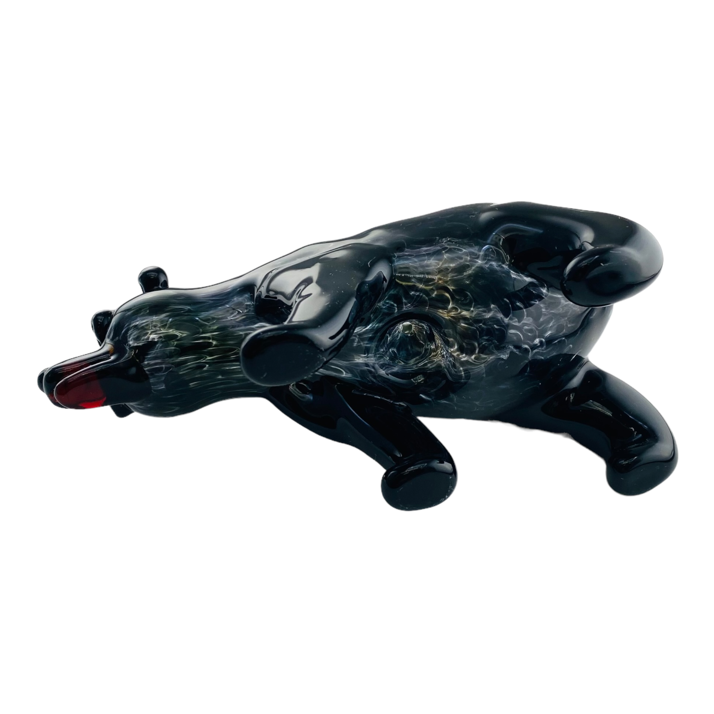 Black Bear Glass Dry Hand Pipe