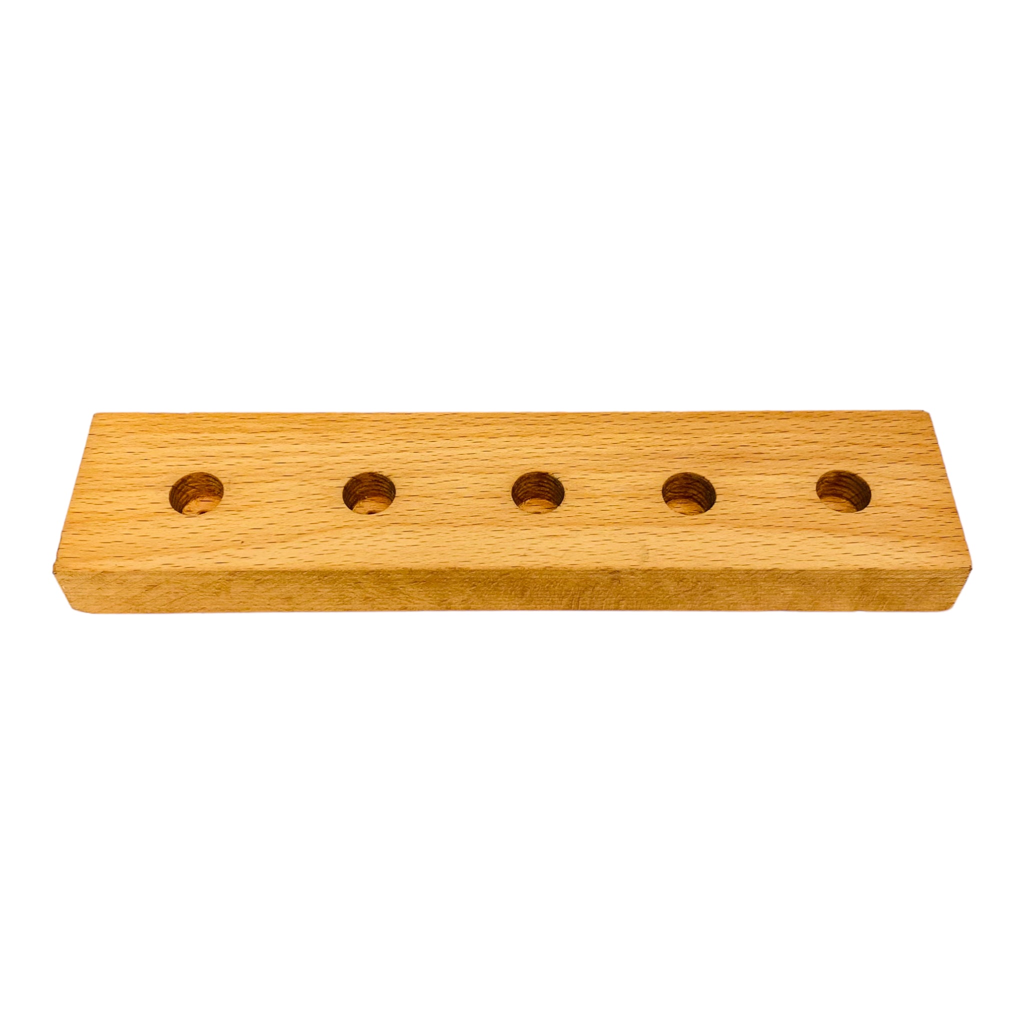 5 Hole Wood Display Stand Holder For 14mm Bong Bowl Pieces Or Quartz Bangers - Cedar Perfect for displaying 14mm Bong Bowl Pieces, Quartz Bangers, Carb Caps, And Marbles.