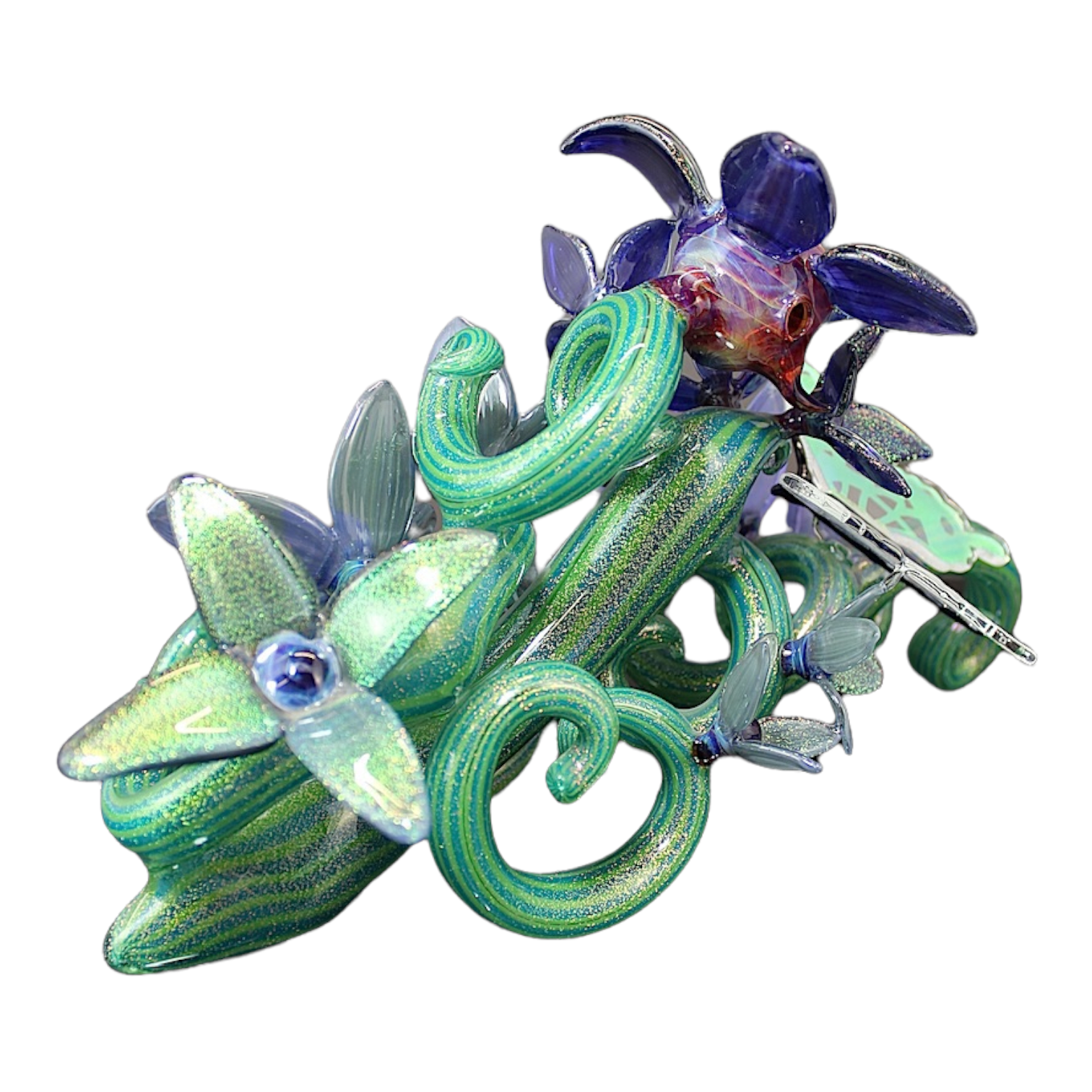 Darby Holm - The Death Flower- Cactus Dichro Butterfly Push Bubbler