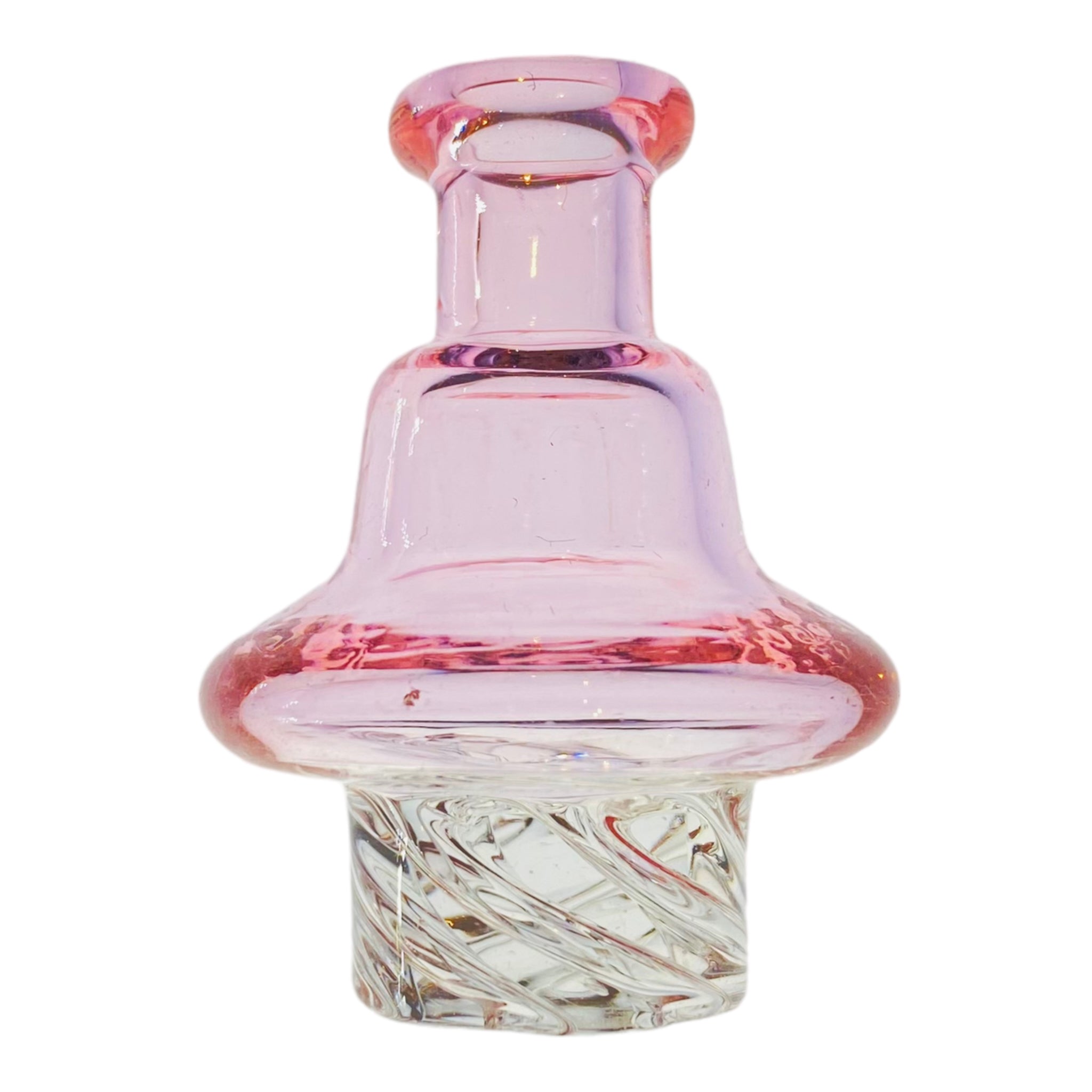 Pink Glass Spinner Carb Cap With Directional Airflow