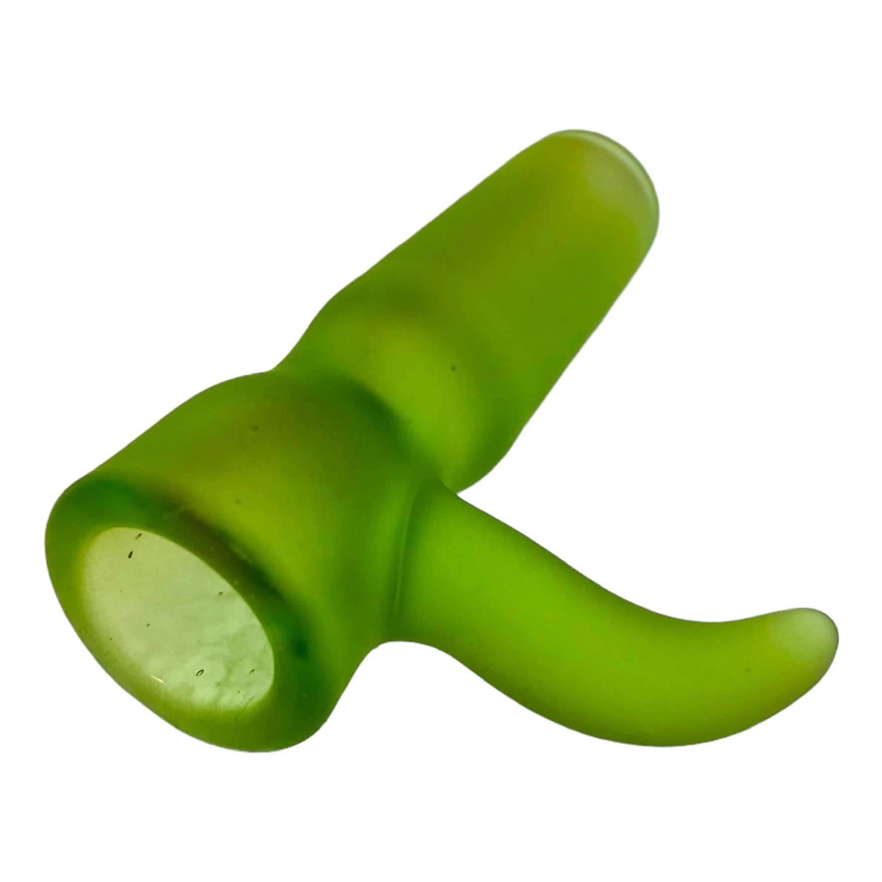 Optera Glass - Sandblasted Green With Green Handle - 14mm Bowl Piece