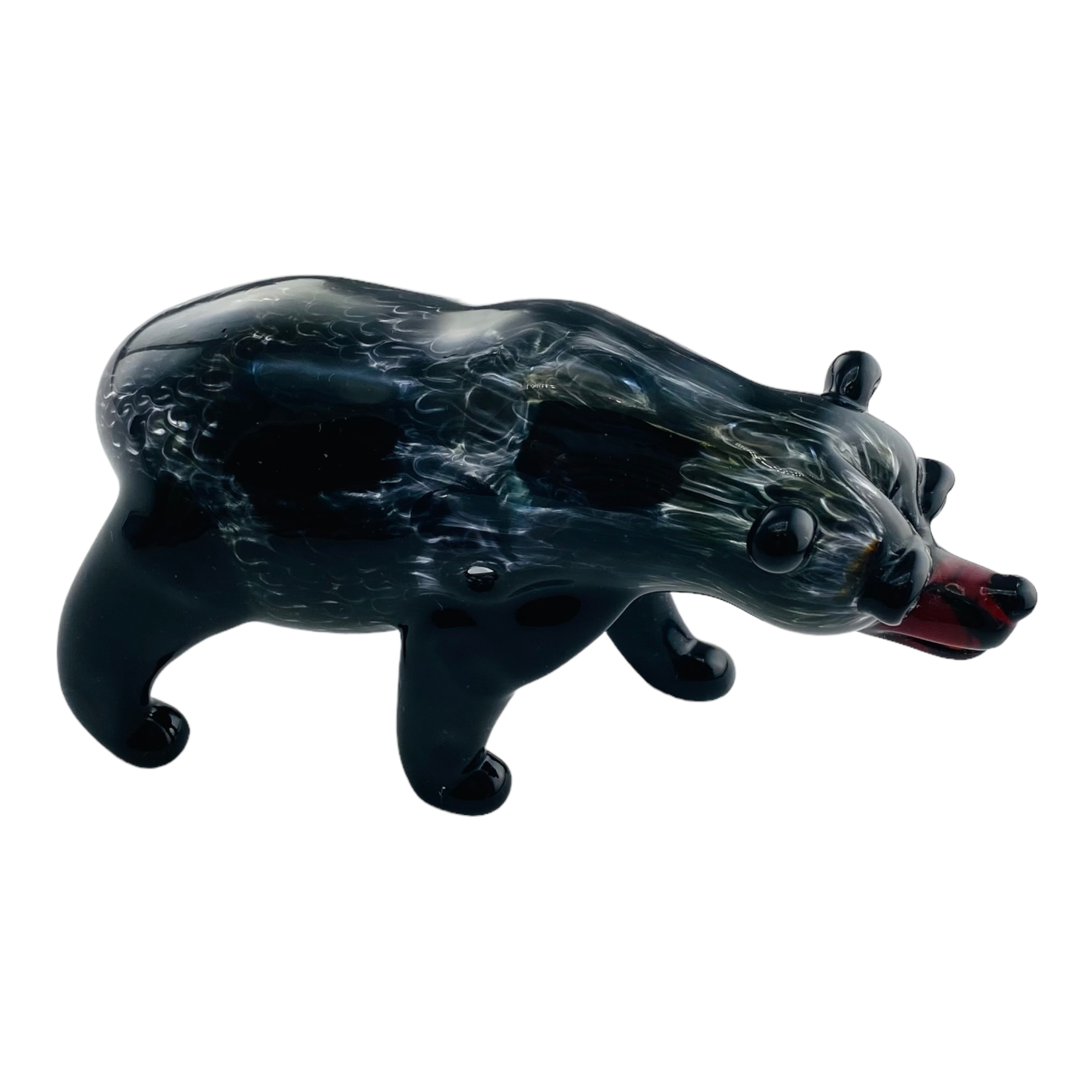Black Bear Glass Dry Hand Pipe