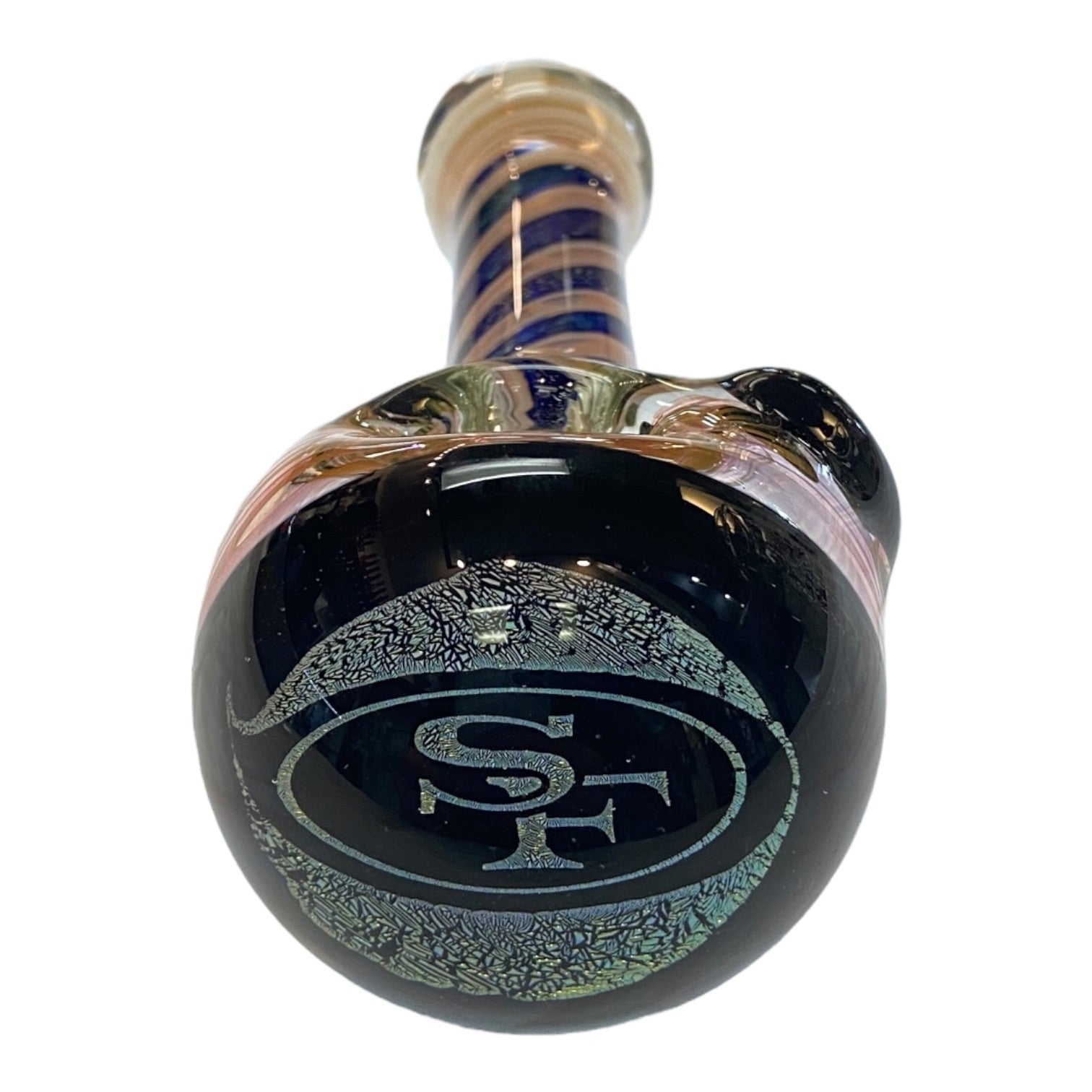 Talent Glass Works - Fume And Color Coil With SF Dichro End - Glass Hand Pipe