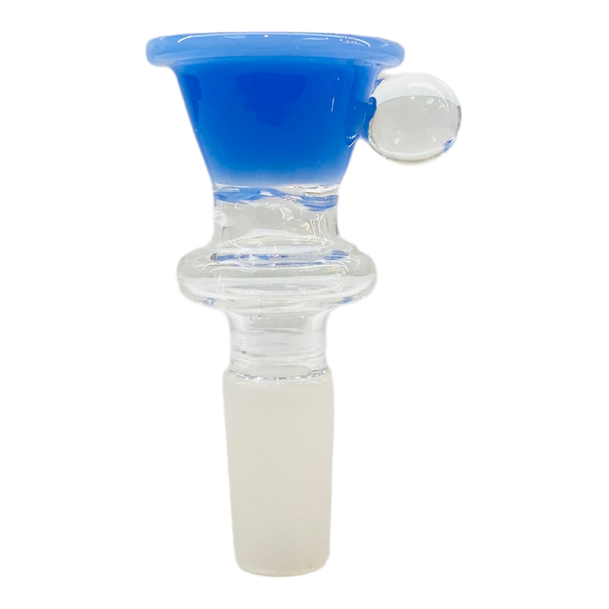 14mm Flower Bowl - Large Martini Funnel Bong Bowl Piece With Built In Screen - Baby Blue