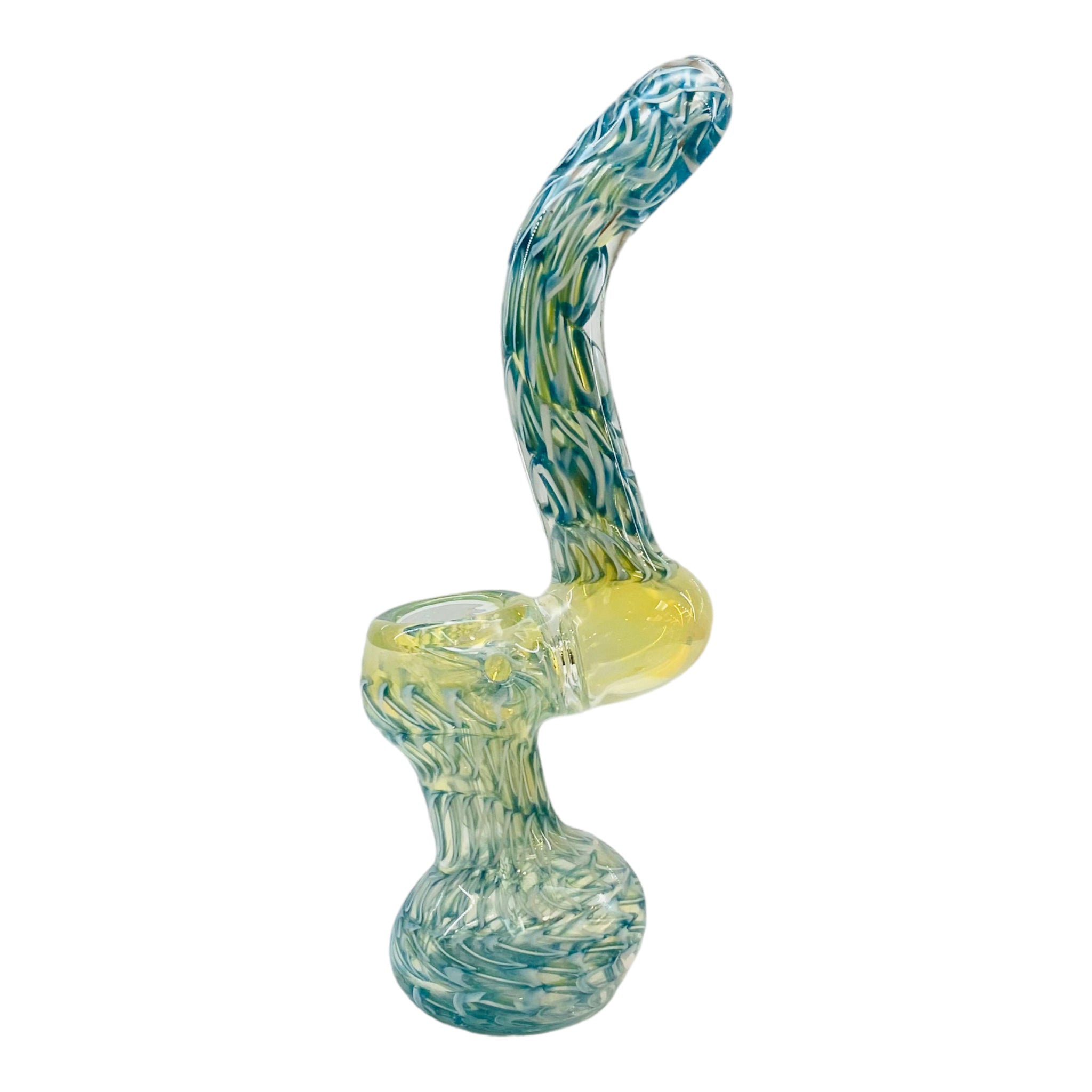 Blue Inside Out Double Blown Stand Up Glass Bubbler