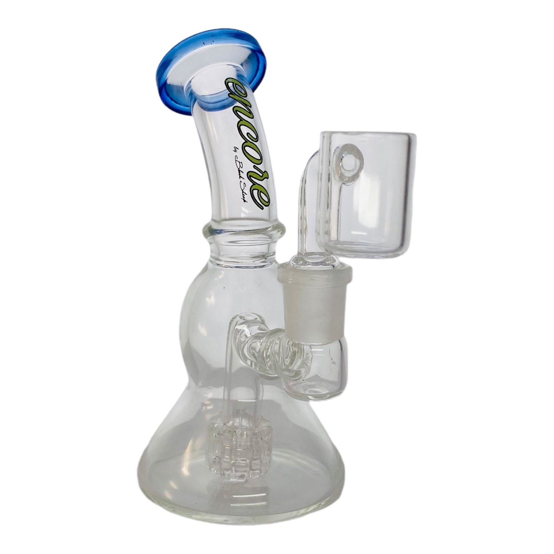 Encore Glass Mini Dab Rig With Color Lip