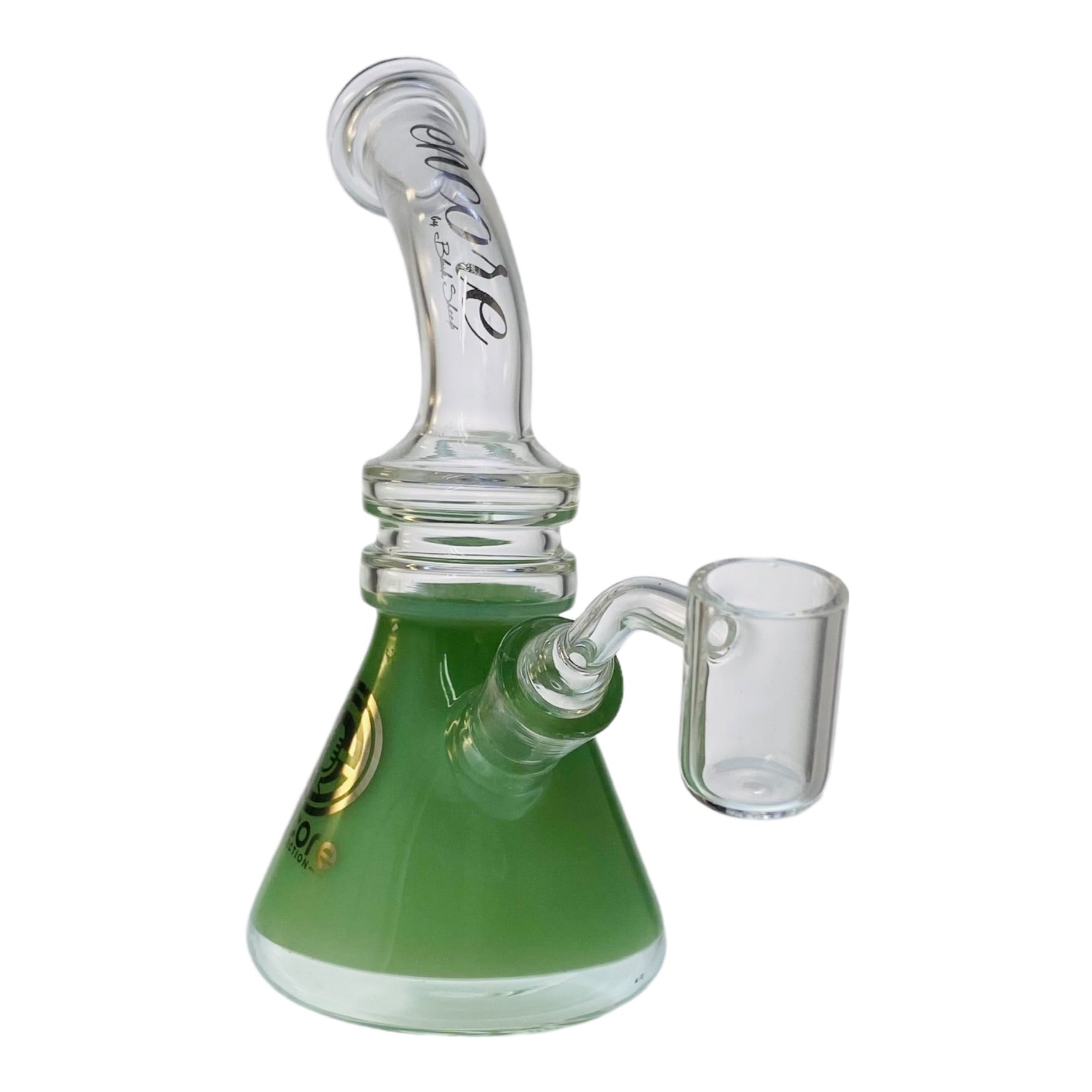 best cheap cute Encore Glass Beaker Base Dab Rig Bent Mouthpiece And Teal Base