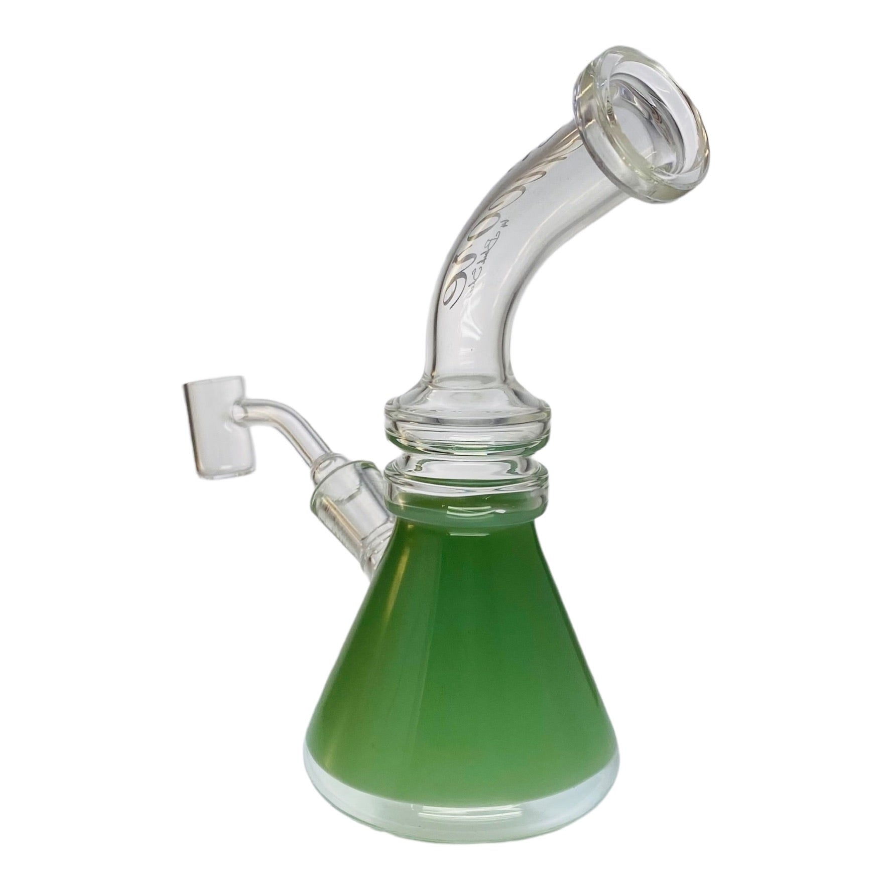 best cheap cute Encore Glass Beaker Base Dab Rig Bent Mouthpiece And Teal Base