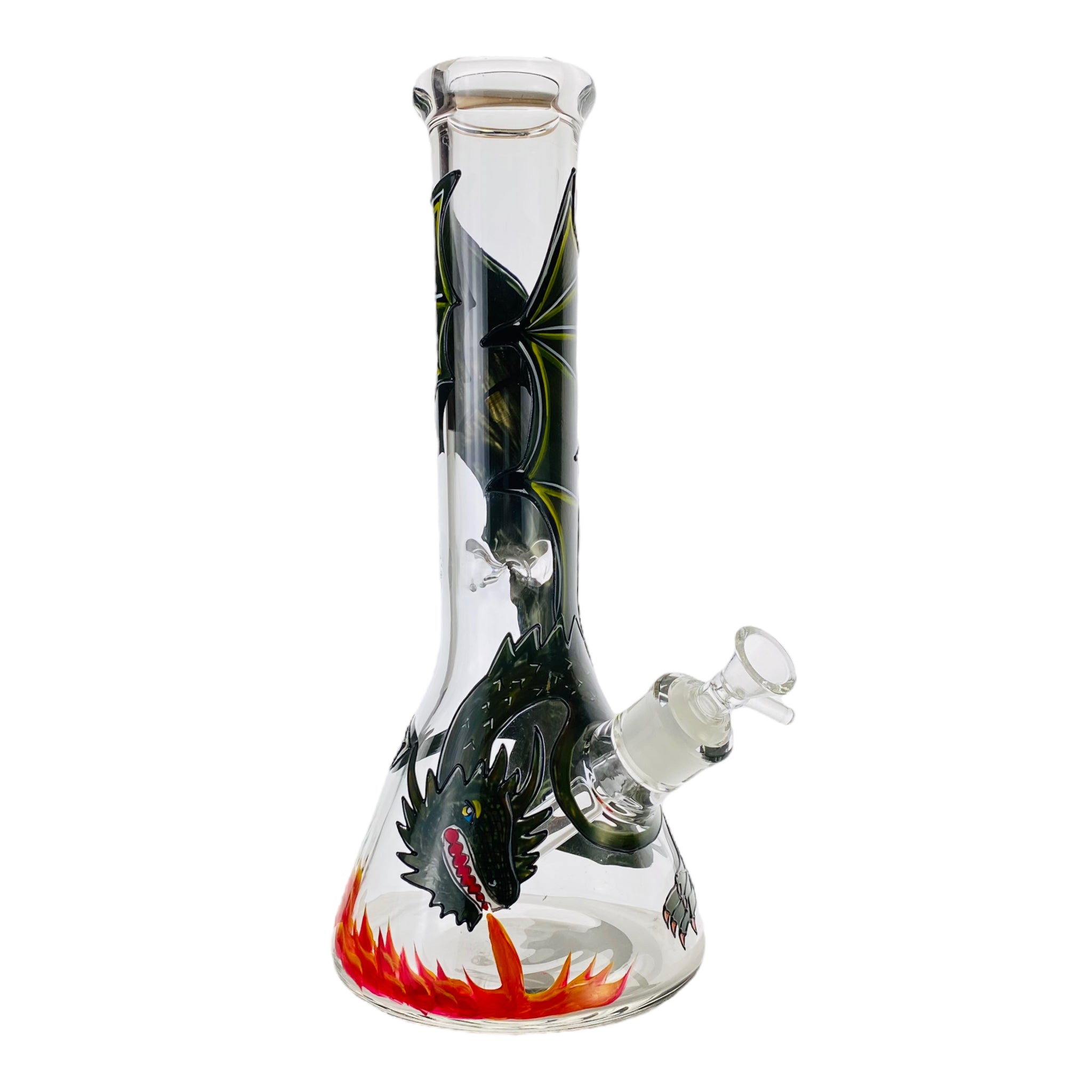 12 Inch Dragon Bong - Large Dragon Breathing Fire - Beaker Bong