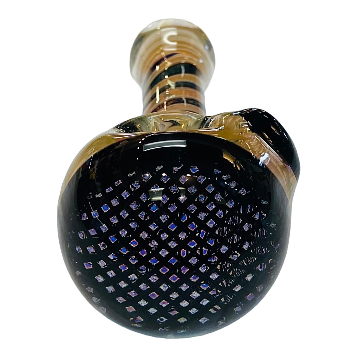 Talent Glass Works - Fume And Color Coil With Woven Dichro End - Glass Hand Pipe