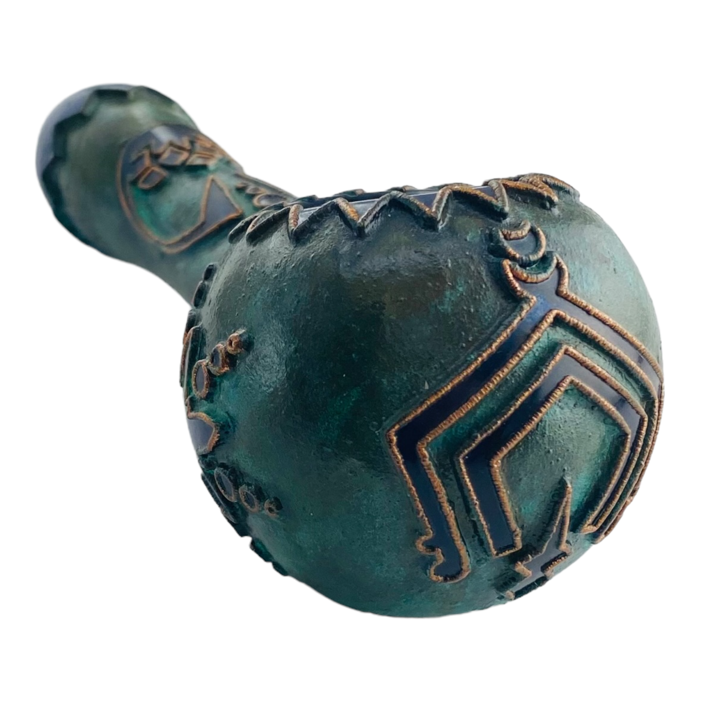 Liberty 503 Glass - Deep Sandblasted And Copper Electroformed Tribal Spoon