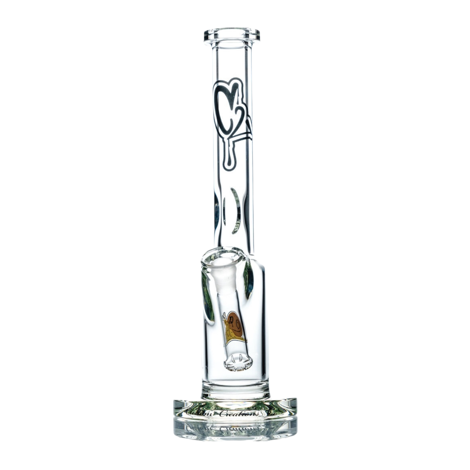Clear C2 Custom Creations Mini Tube Water Pipe Rig With Thick Glass Tubing 