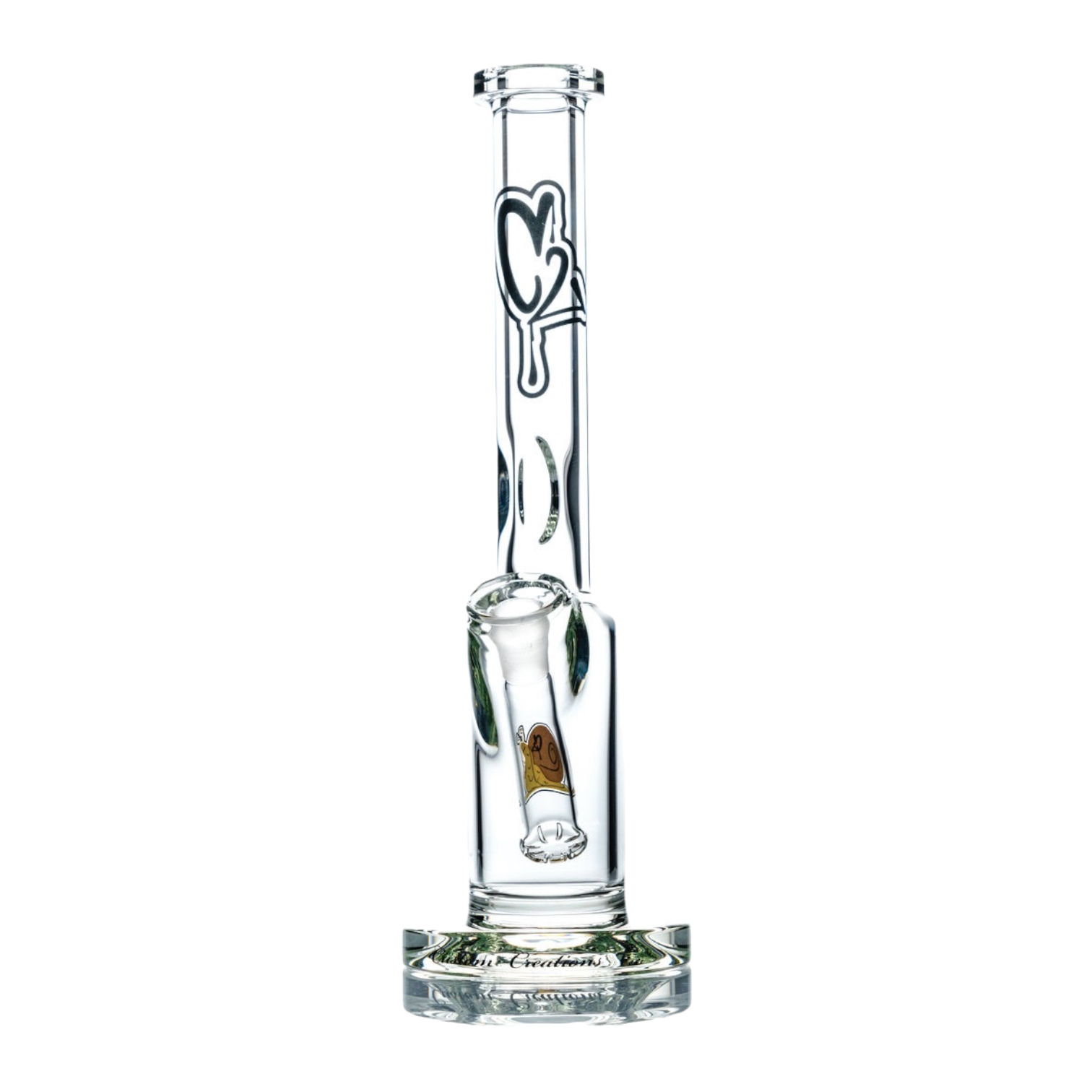 Clear C2 Custom Creations Mini Tube Water Pipe Rig With Thick Glass Tubing