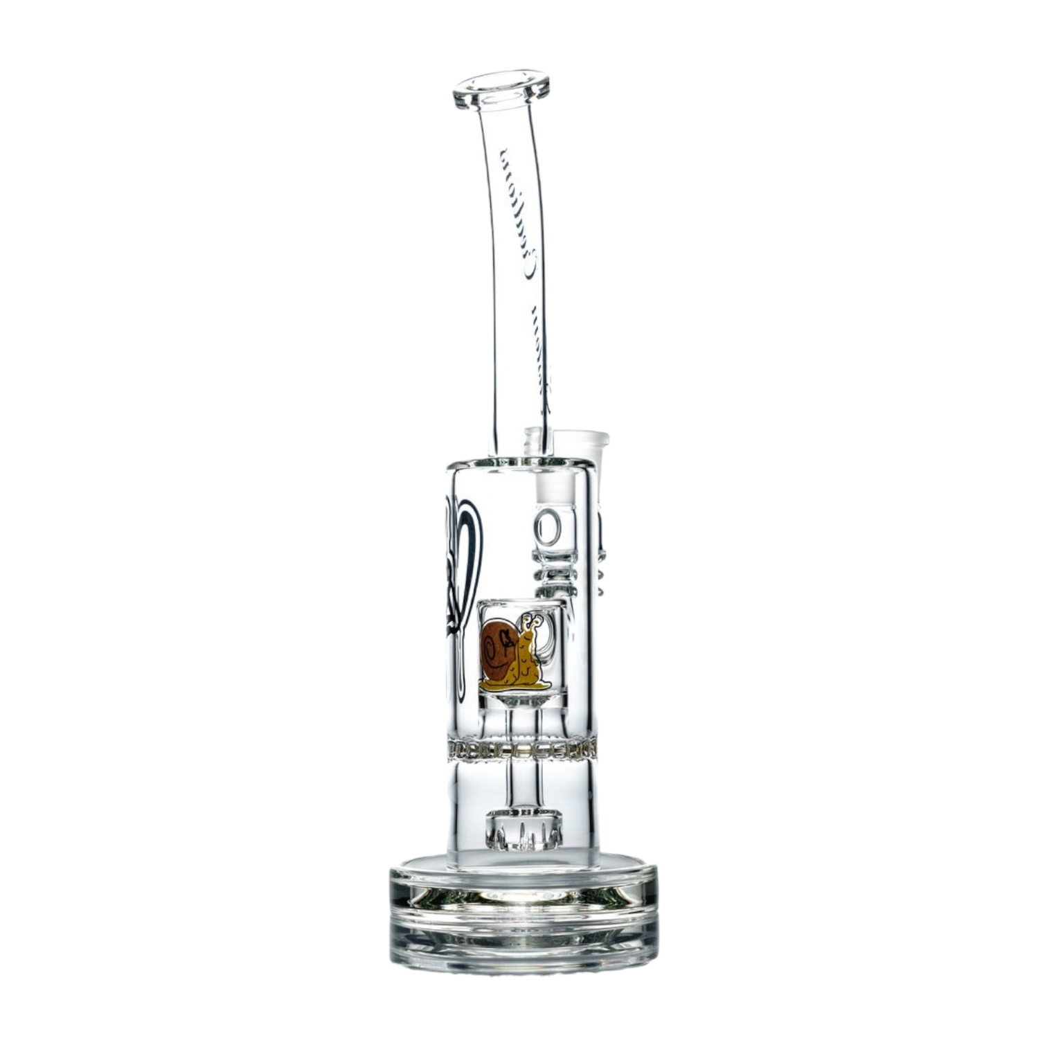 Tall Clear C2 Custom Creations Mini Oil Rig With Showerhead & Ratchet Percs