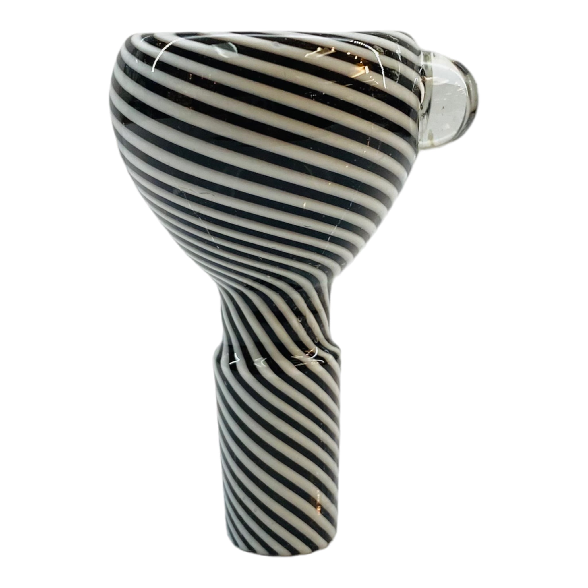 14mm Flower Bowl - Full Color Twist - Black And White