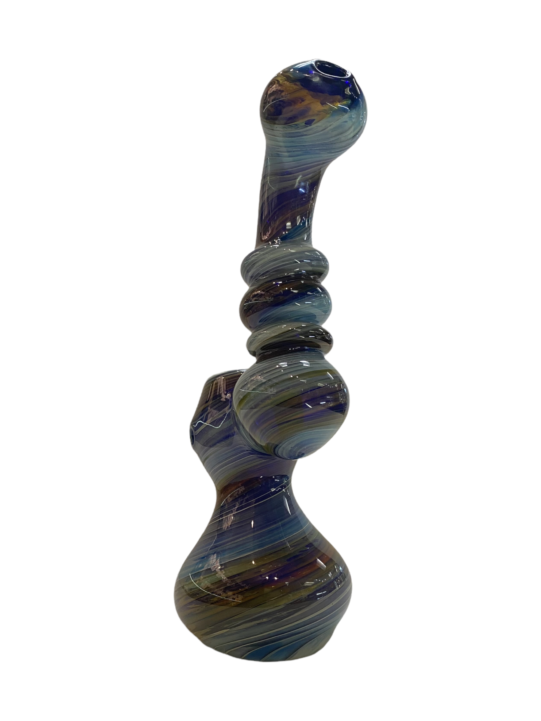 Medium Fume Twist Stand Up Glass Bubbler