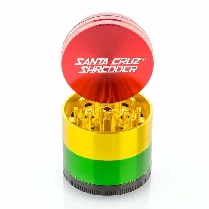 weed grinder for weed Santa Cruz Shredder Grinder Medium 4 Piece Rasta for sale